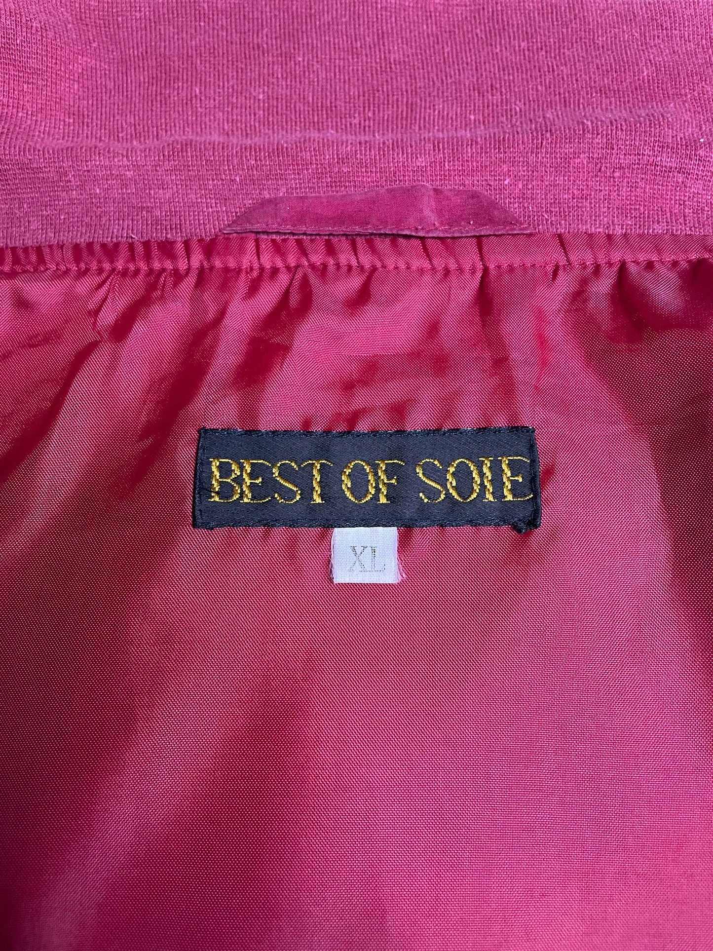 Blouson en soie rouge 46