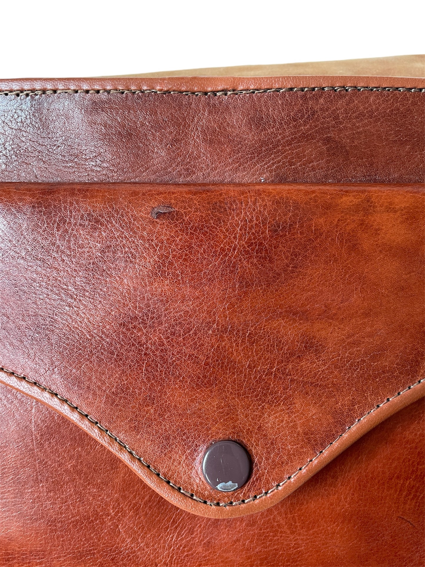 Sacoche bandoulière en cuir camel
