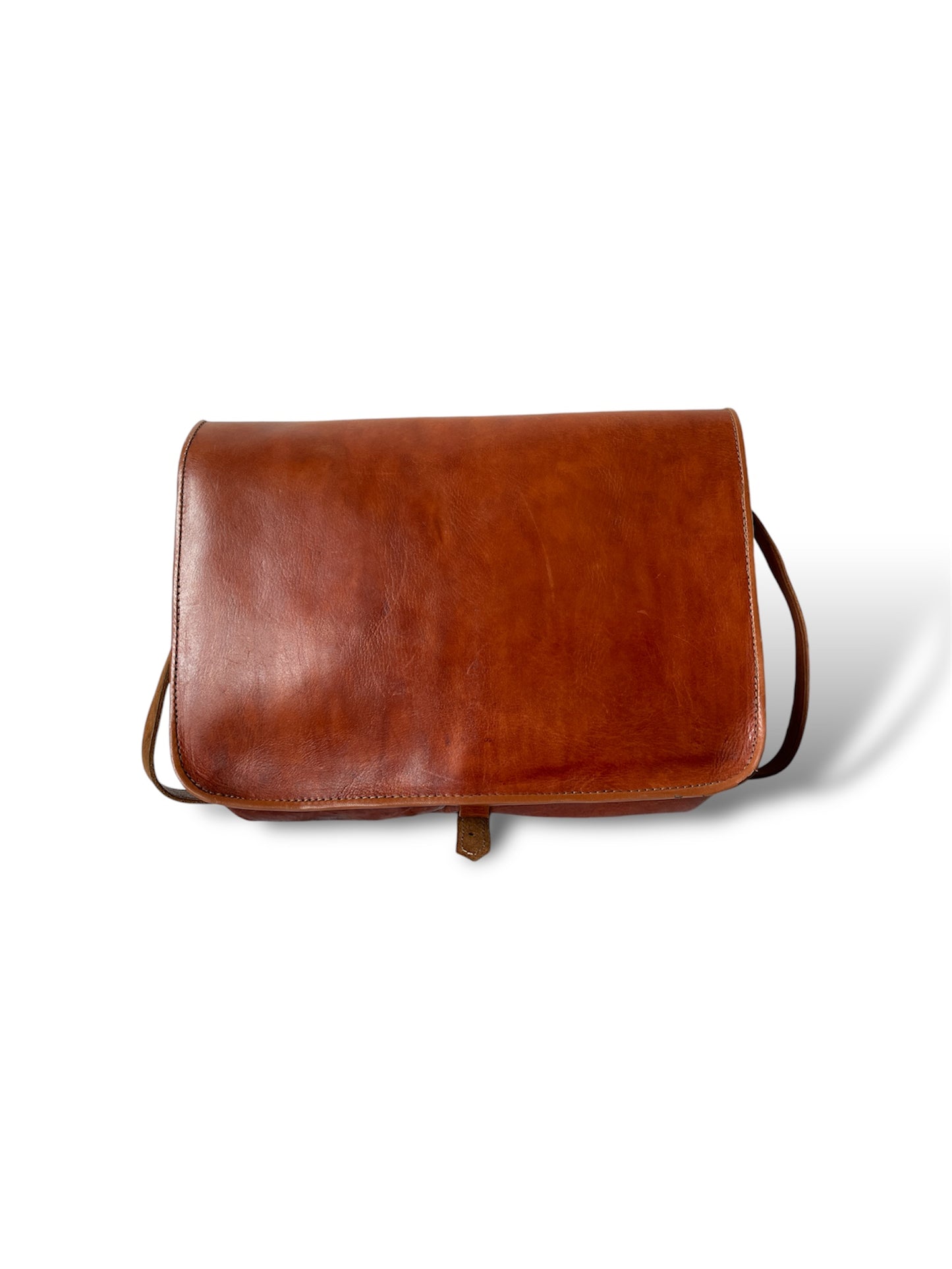 Sacoche bandoulière en cuir camel