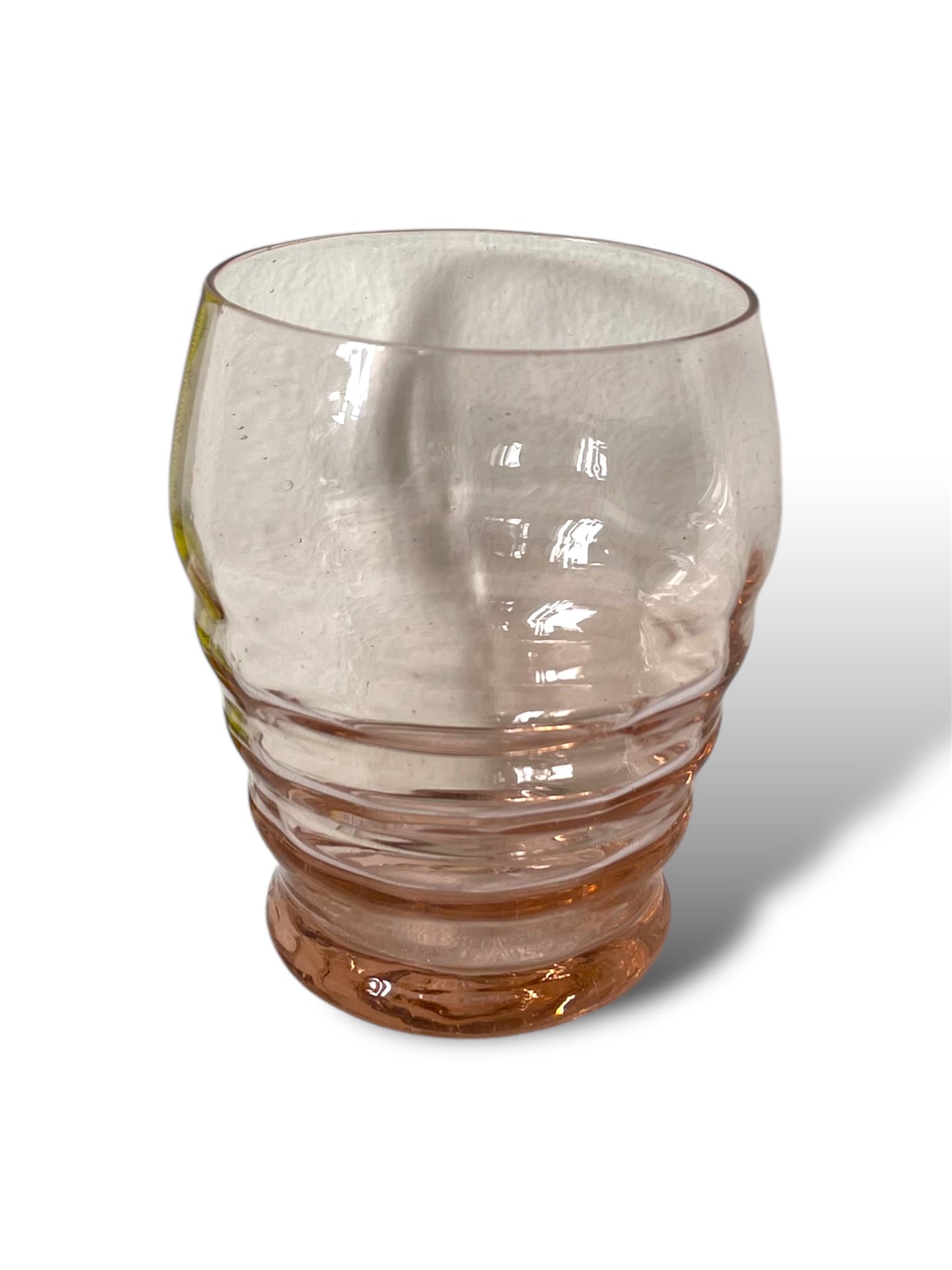 Paire de verres à eau rose