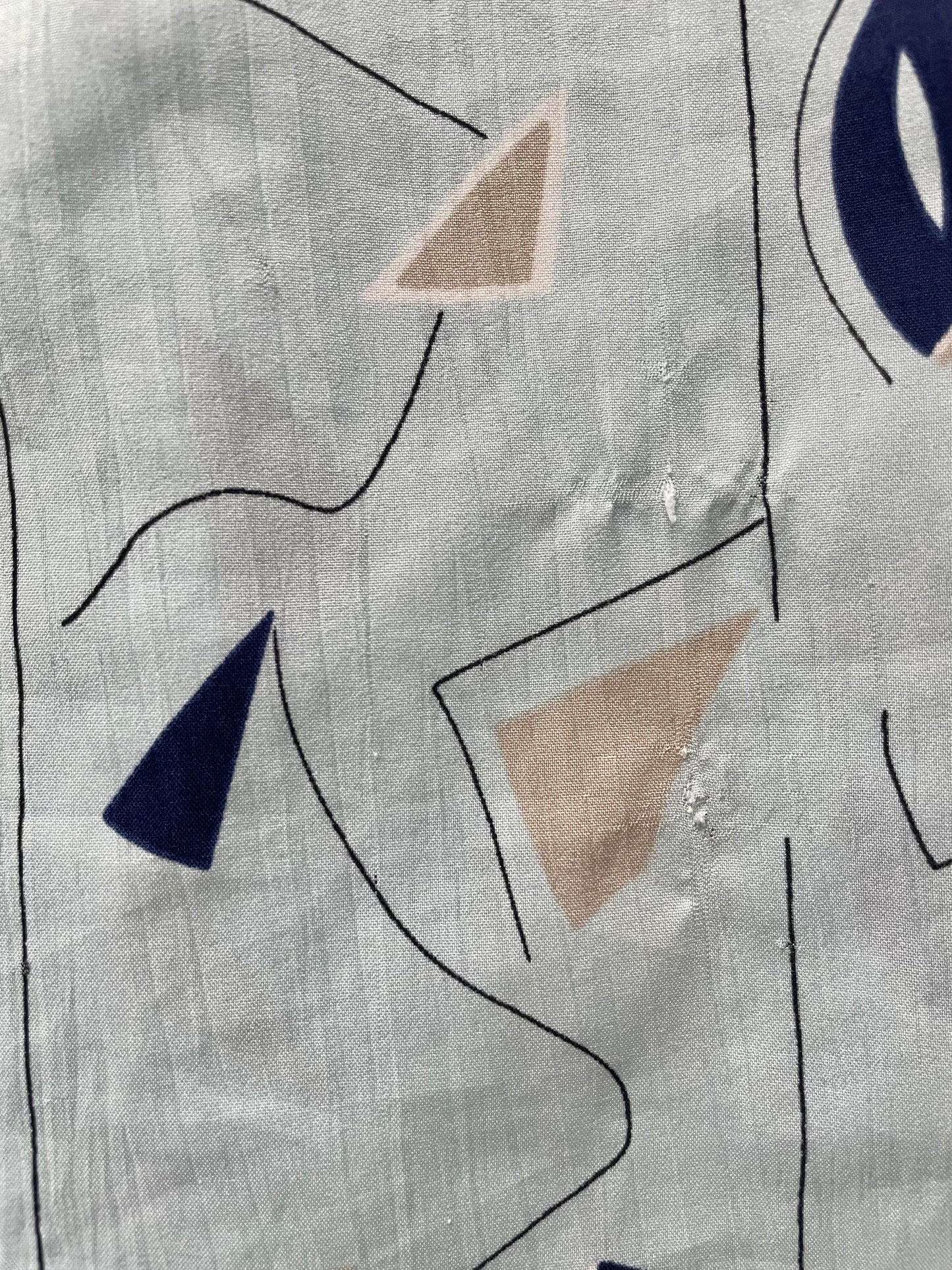 Chemisier à motifs bleus et beiges 38