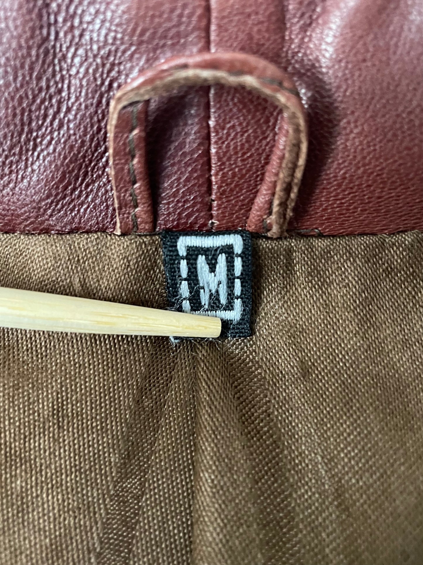 Veste en cuir cognac 40