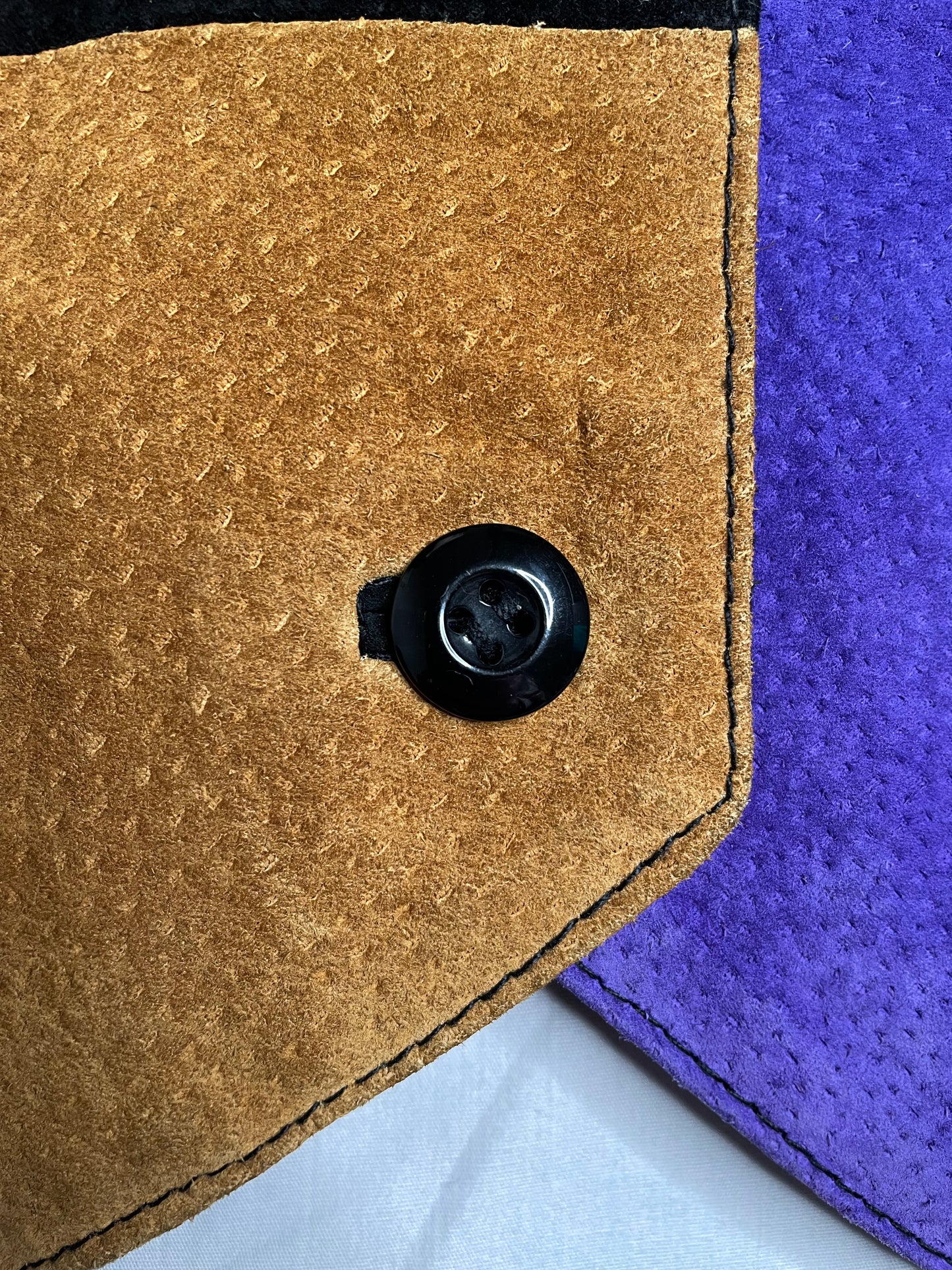 Veston camel violet et noir 44