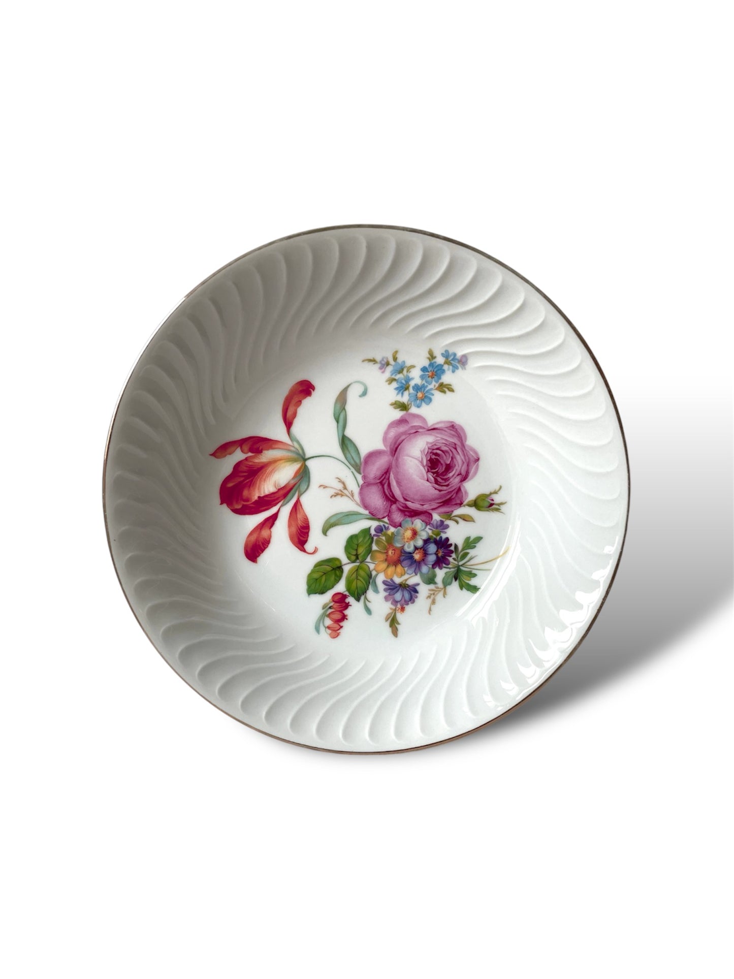 Assiette creuse à fleurs Anne Ehret