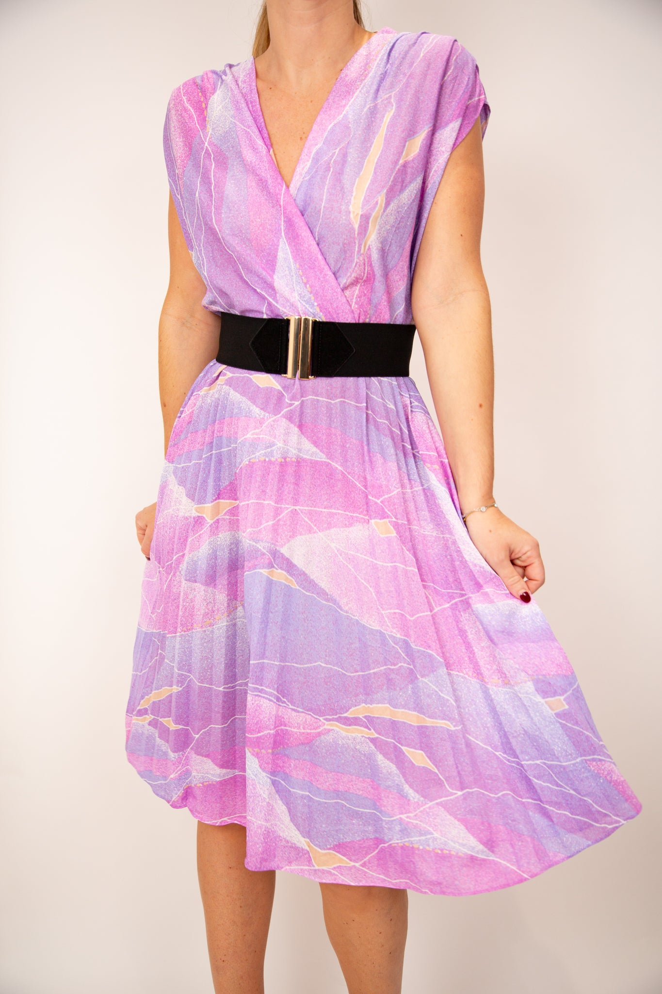 Robe plissée couleur pastel 40