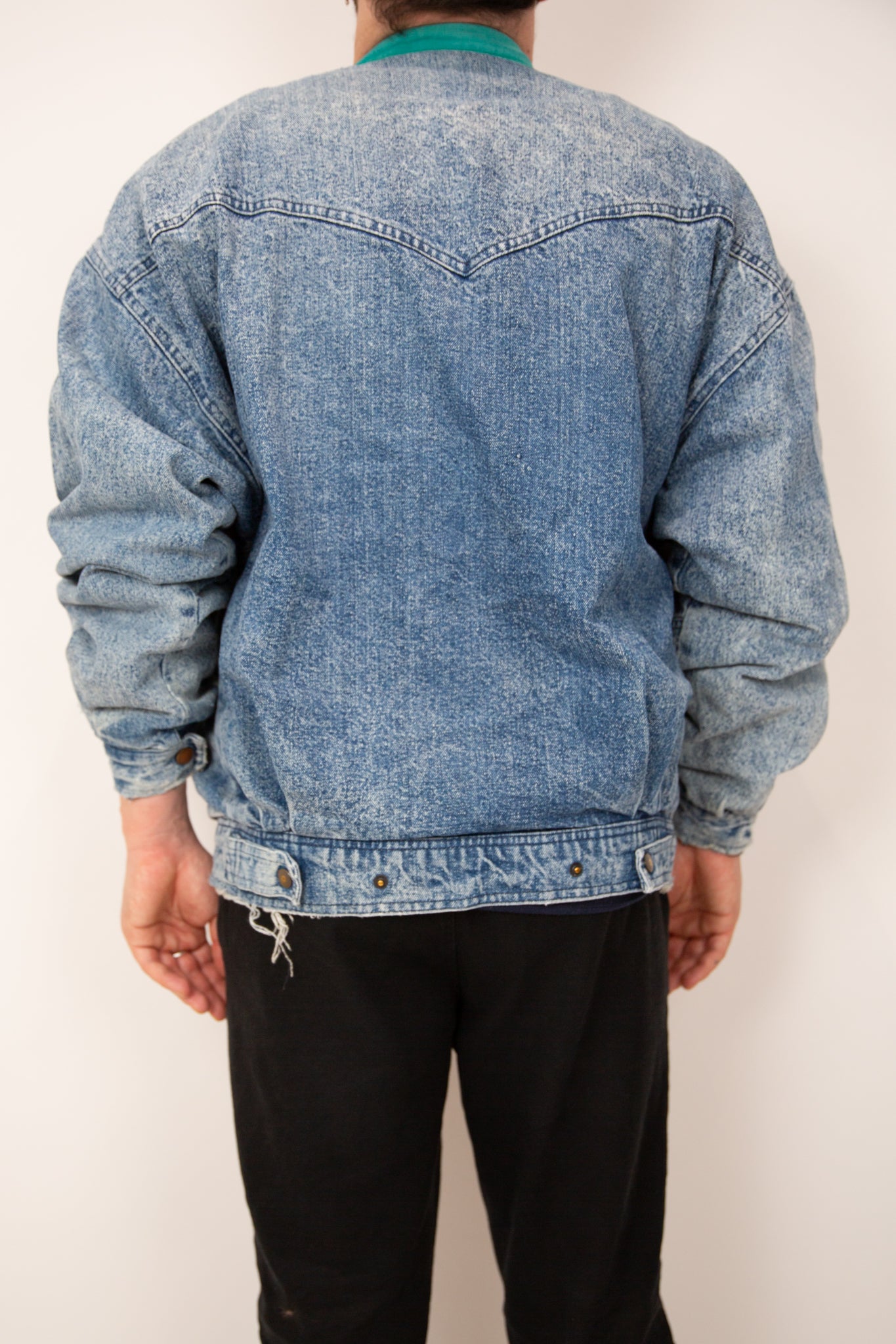 Blouson jean et turquoise 40