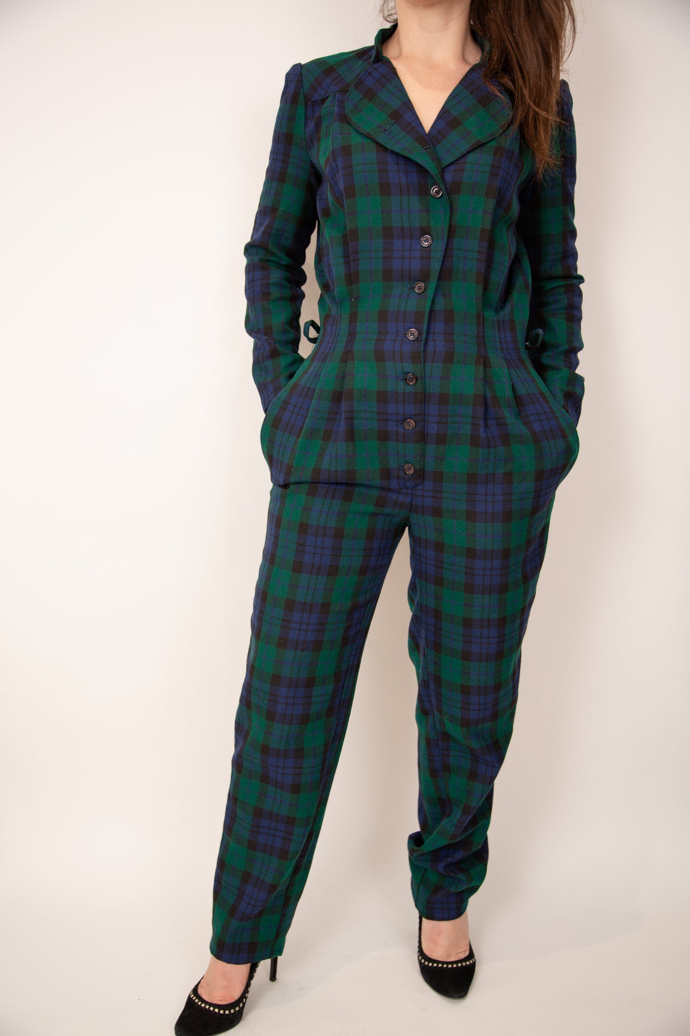 Combinaison tartan en laine 38