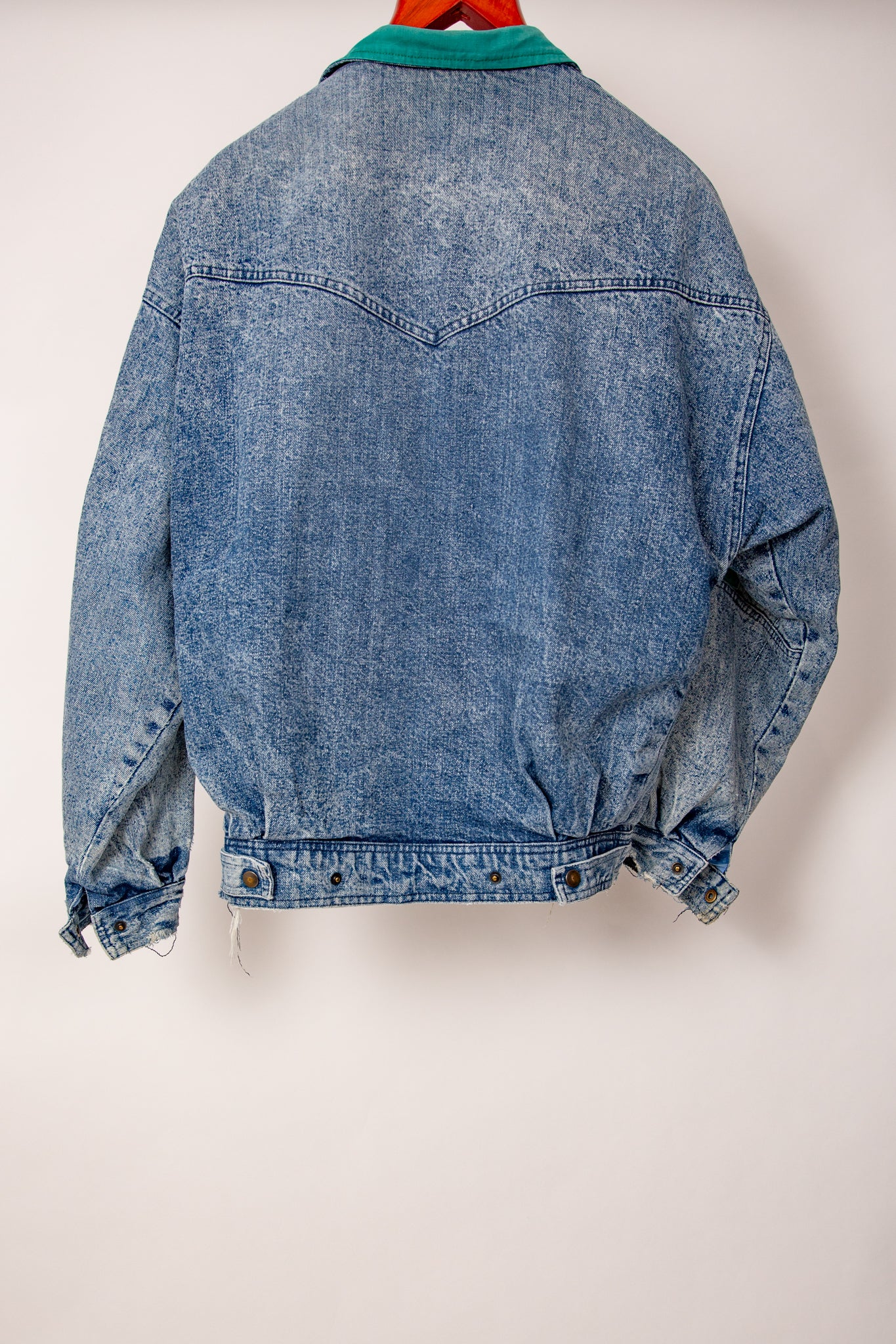 Blouson jean et turquoise 40