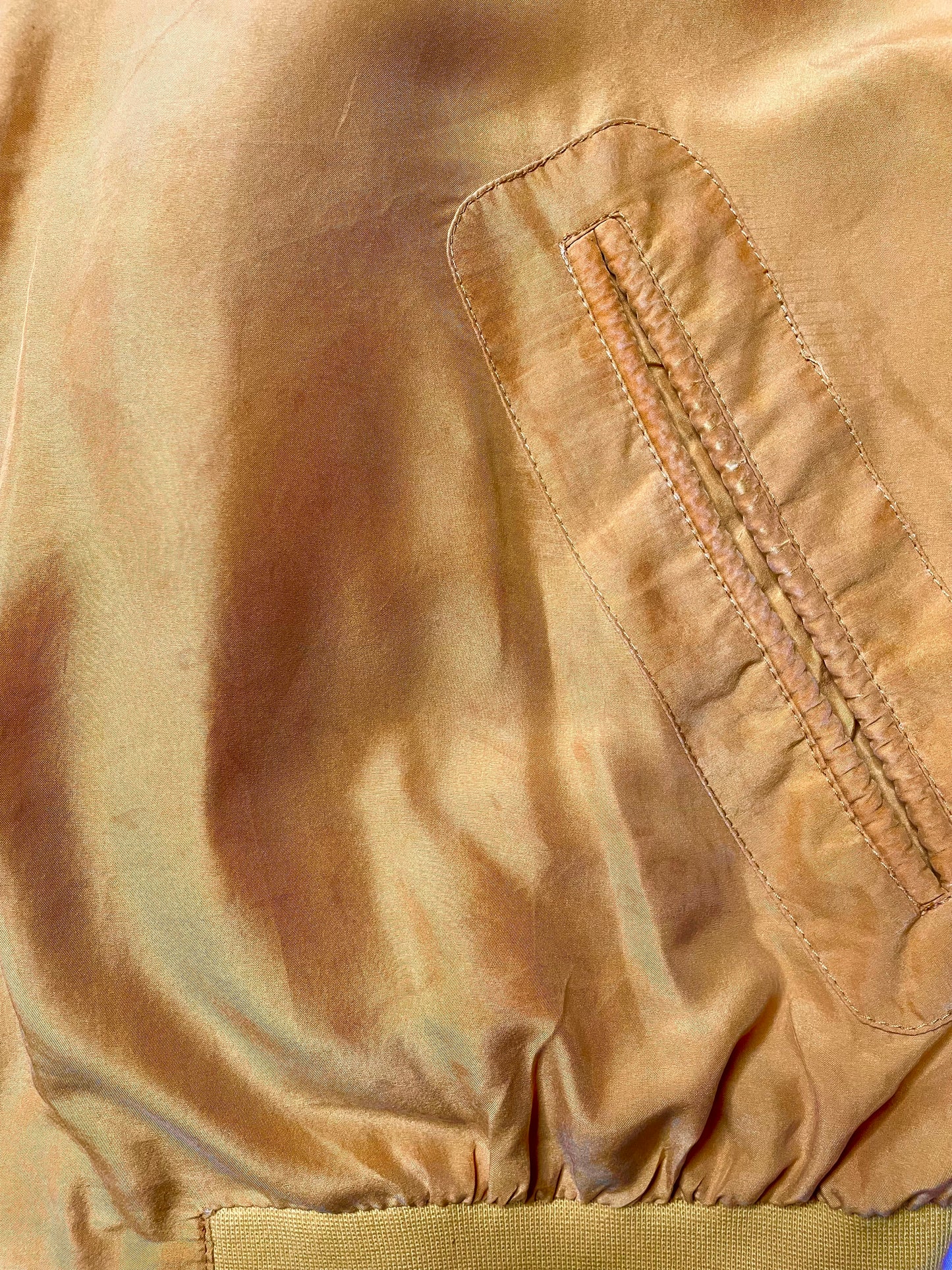 Blouson en soie moutarde 36