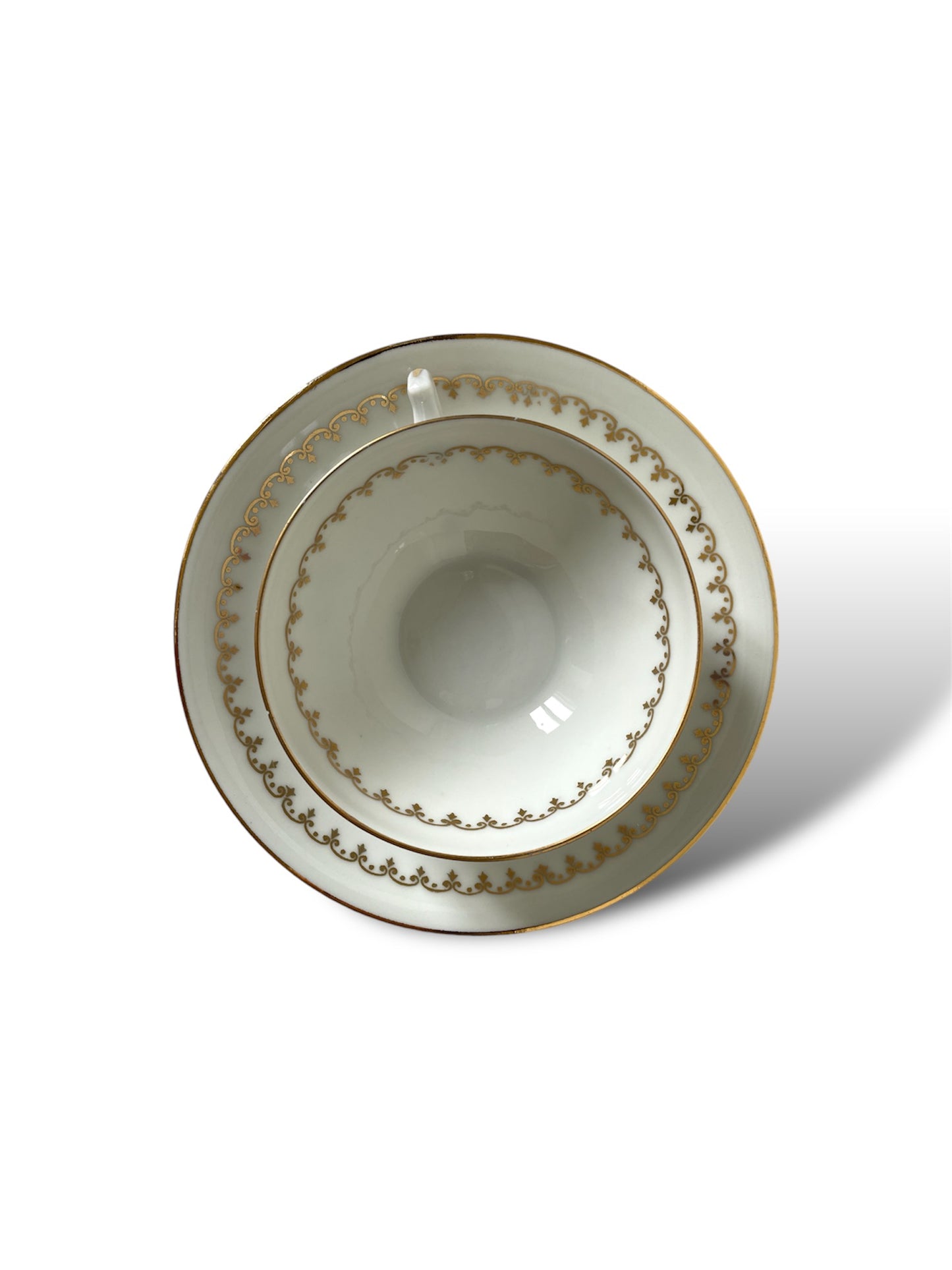 Tasse et soucoupe en porcelaine de Limoges