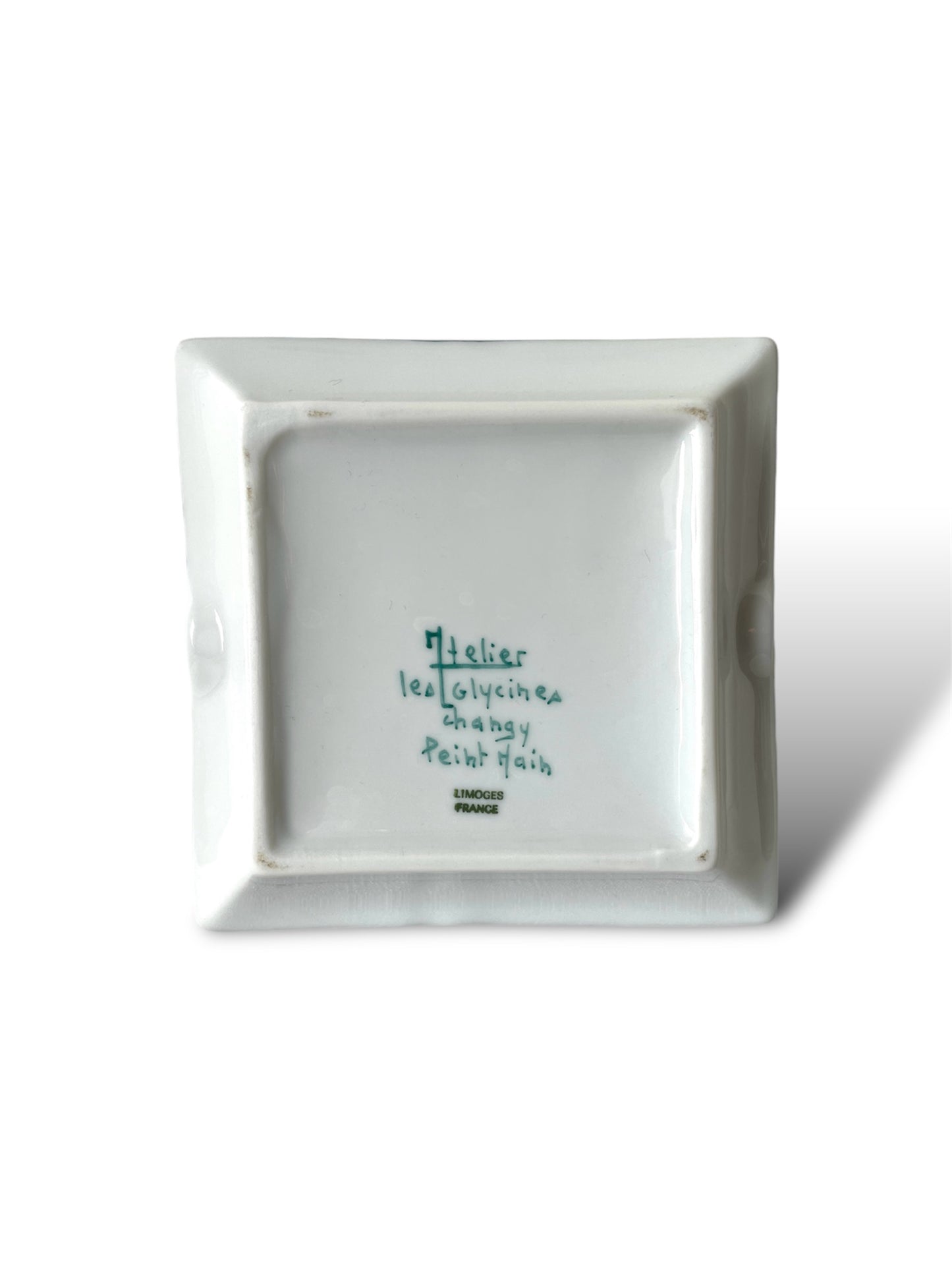 Cendrier carré porcelaine de Limoges