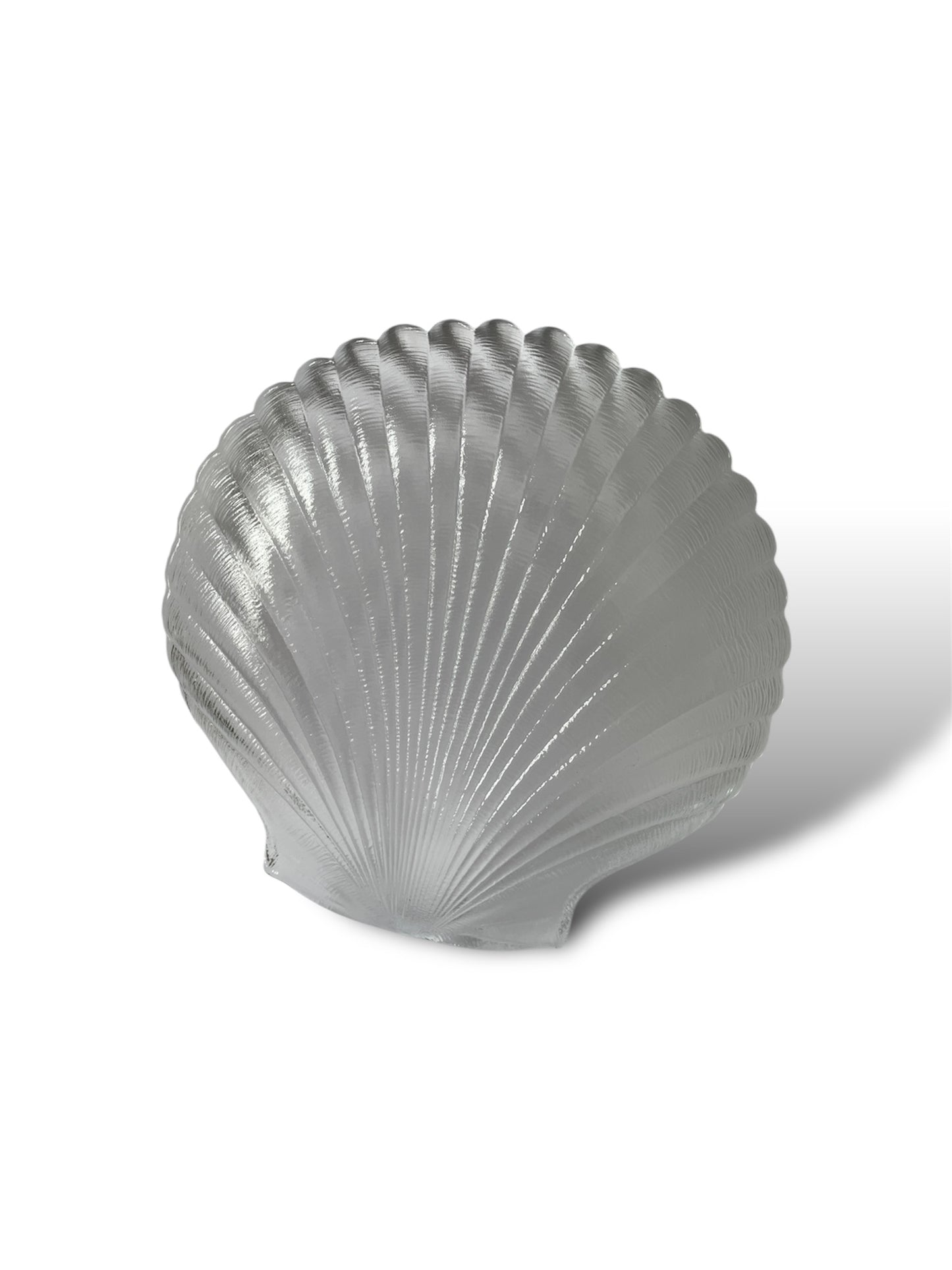 4 assiettes à dessert coquillage en verre