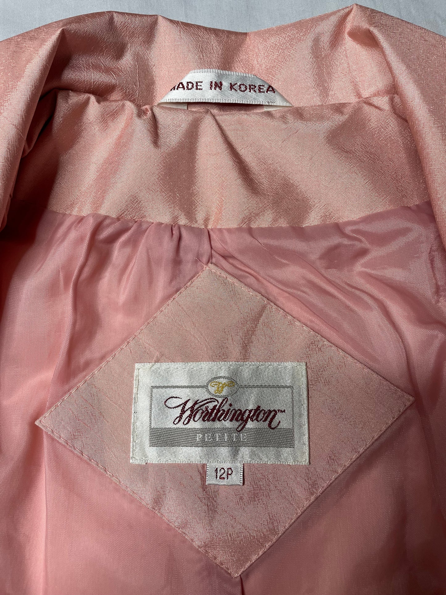 Trench-coat rose irisé 42