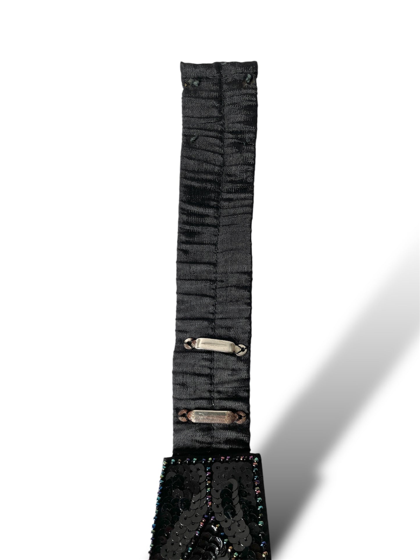 Ceinture à sequins noirs et dorés