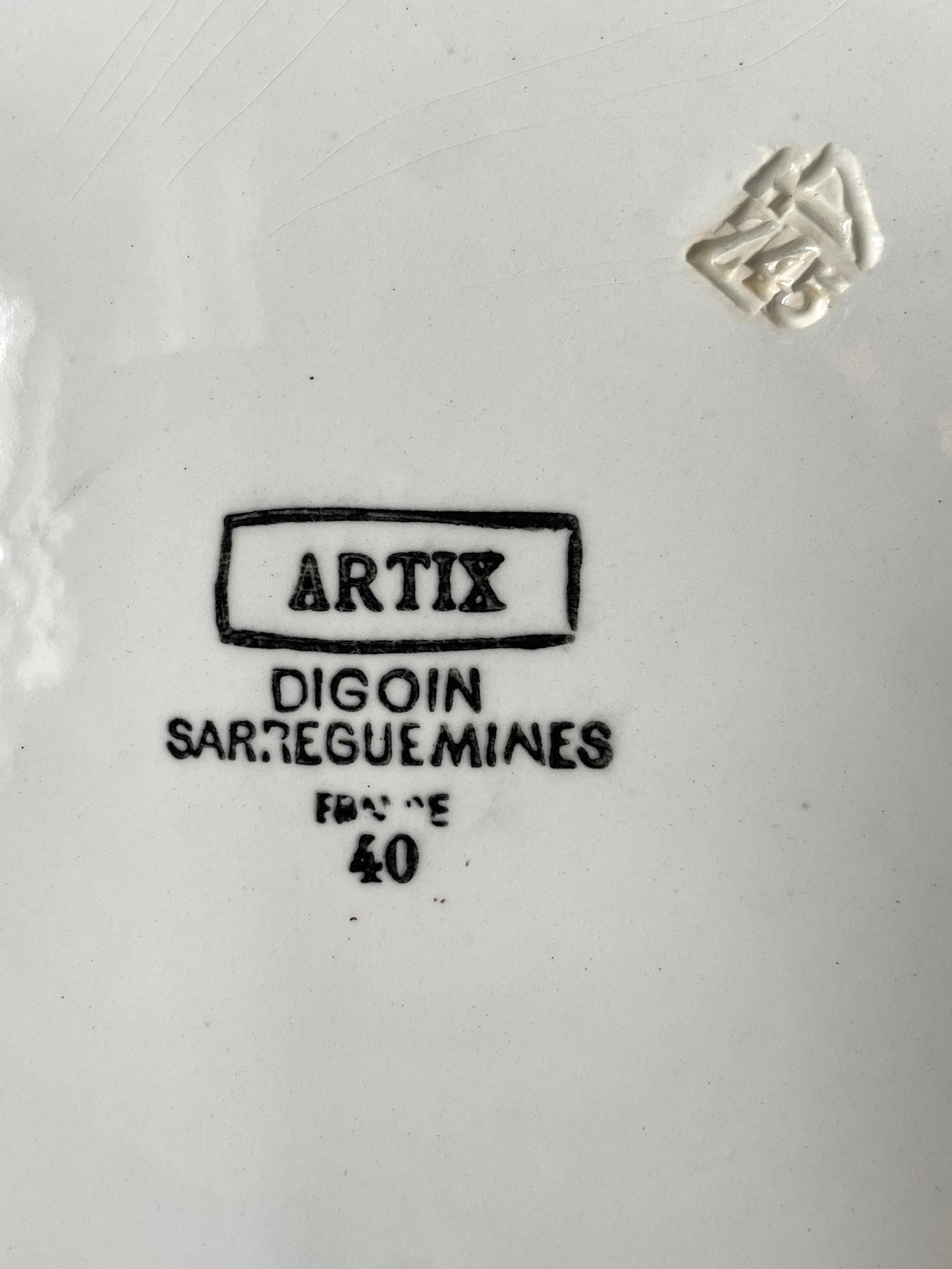 Assiette Artix de Digoin Sarreguemines