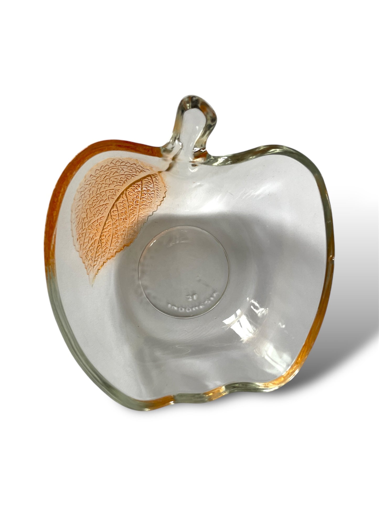6 coupelles pomme en verre coloré