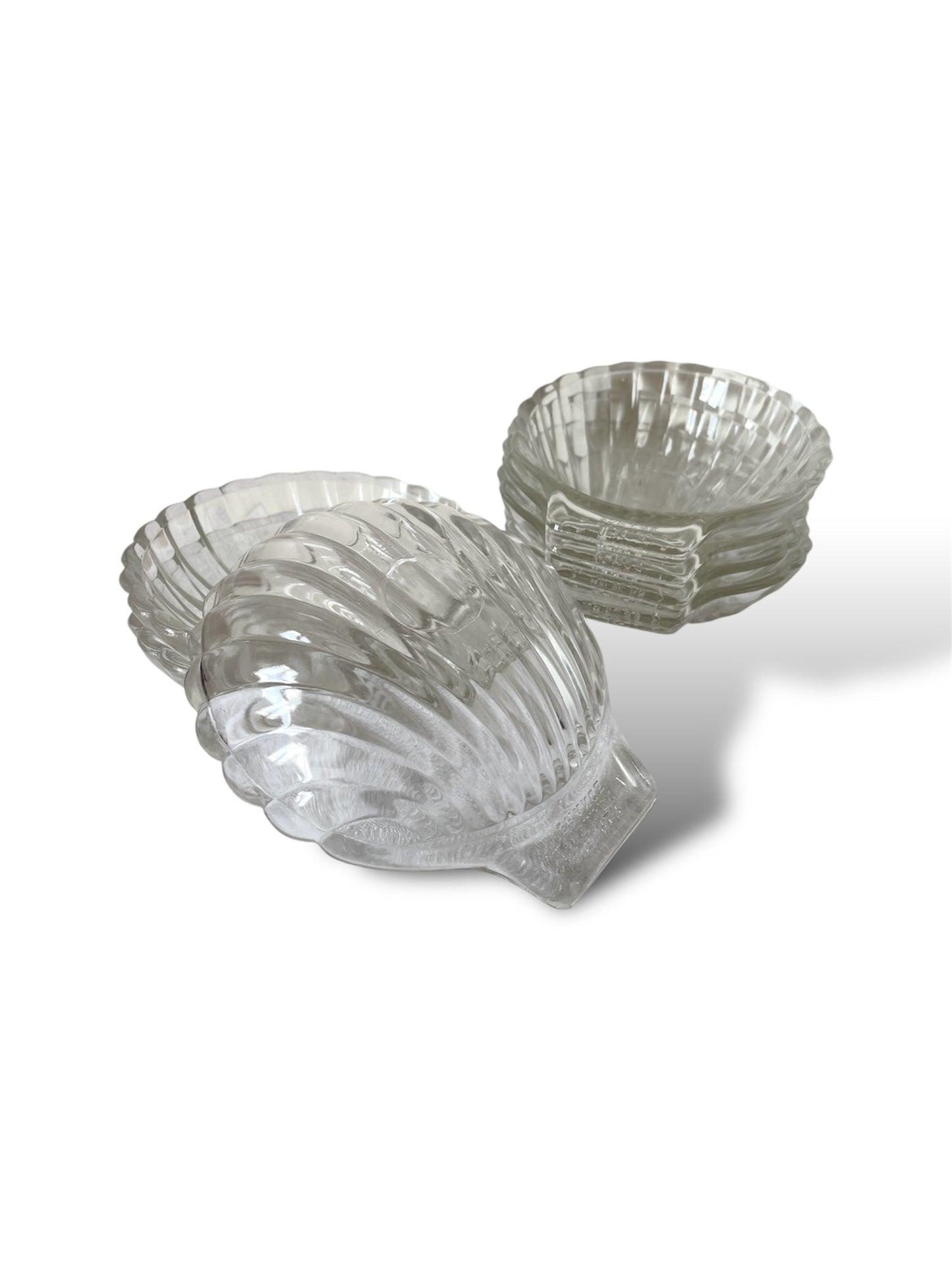 7 coupelles coquillage en verre