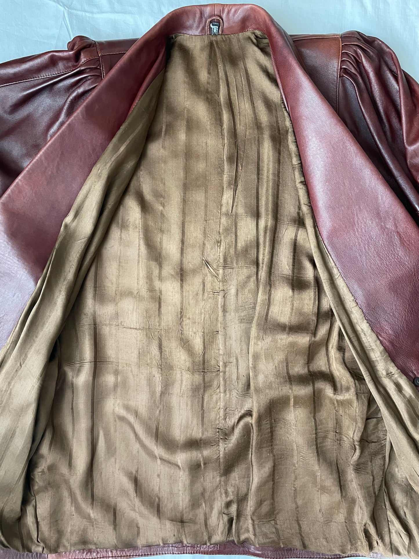Veste en cuir cognac 40