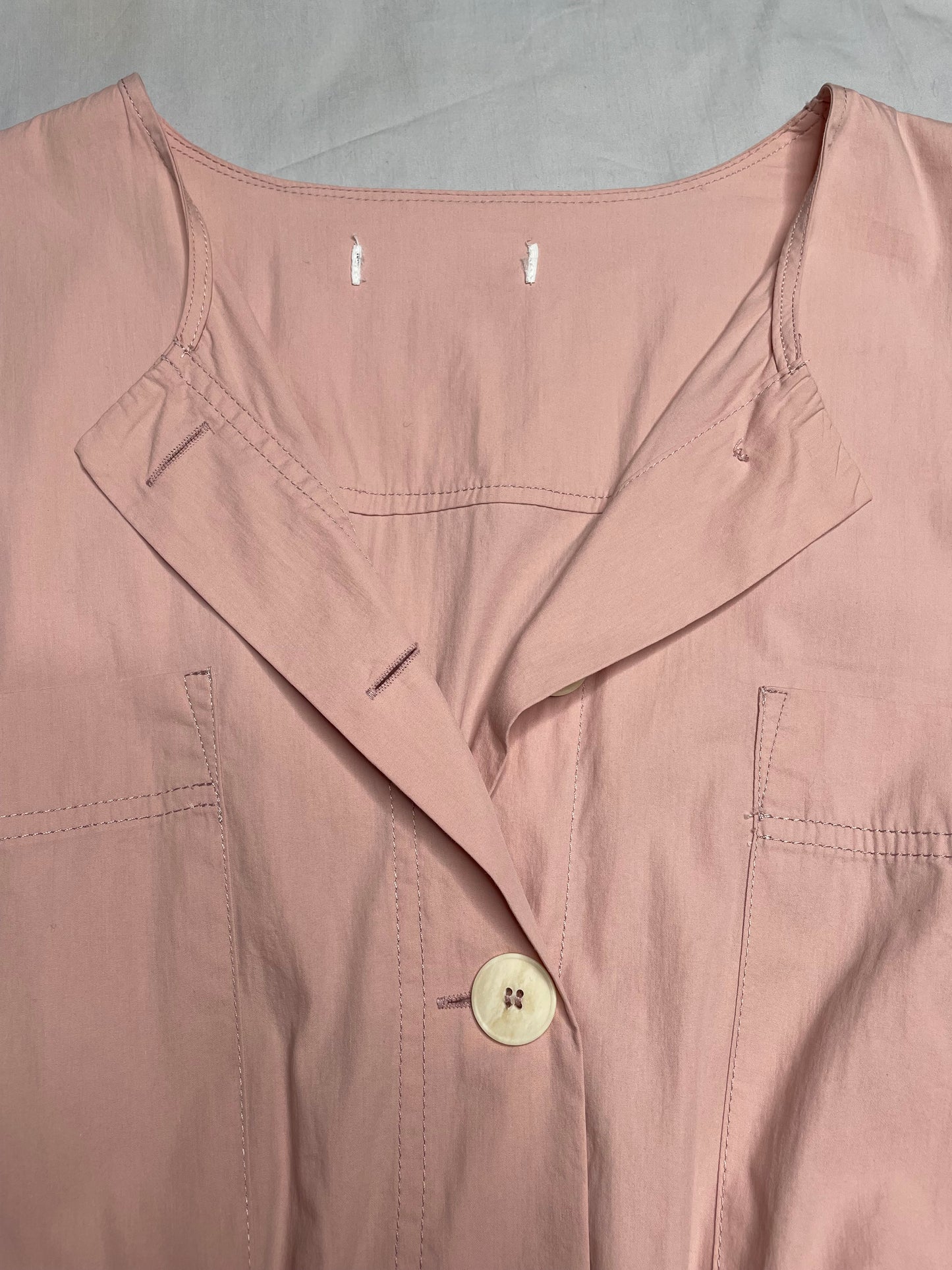 Robe-chemise rose poudré 40