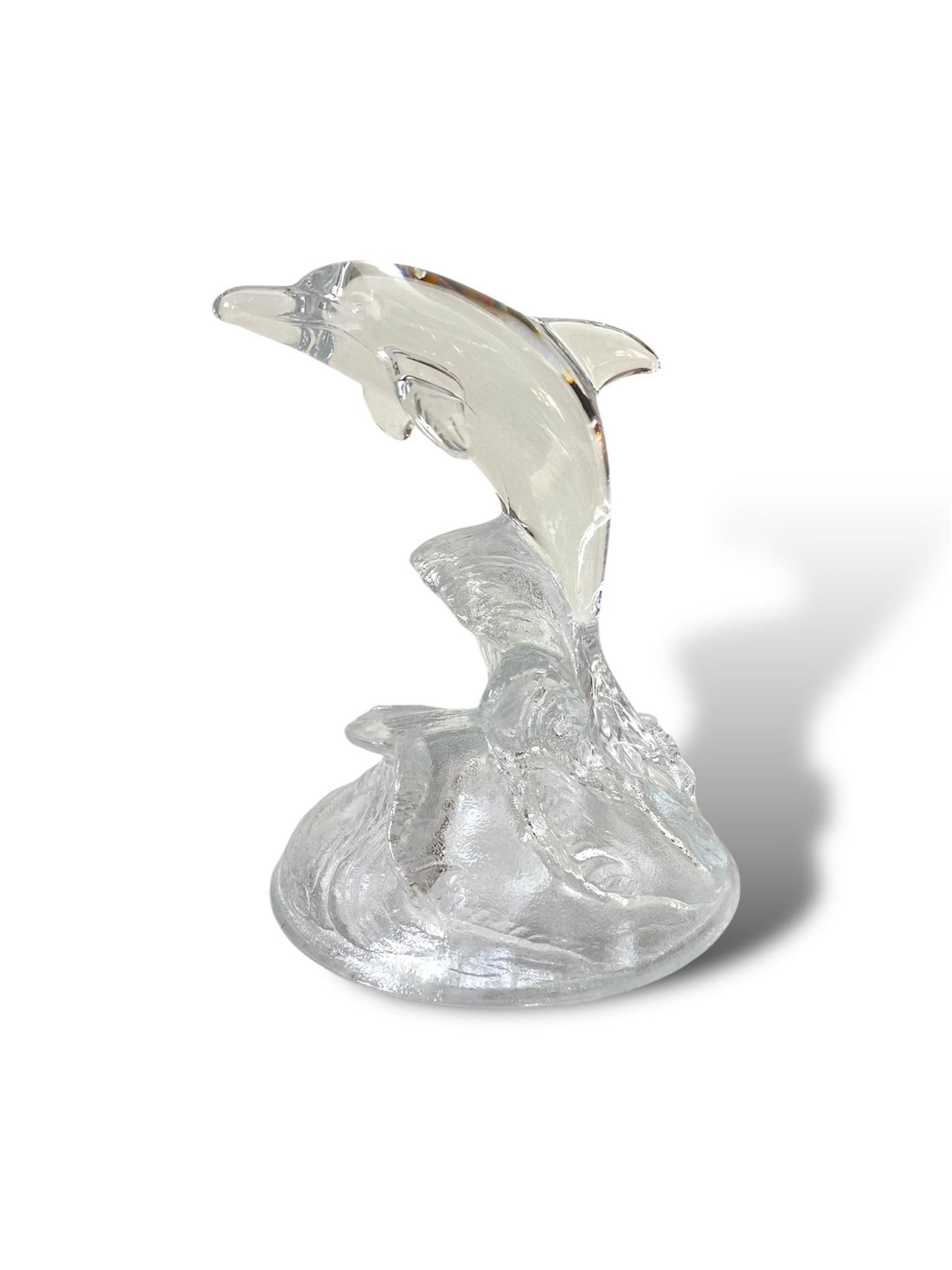 Statuette dauphin en verre
