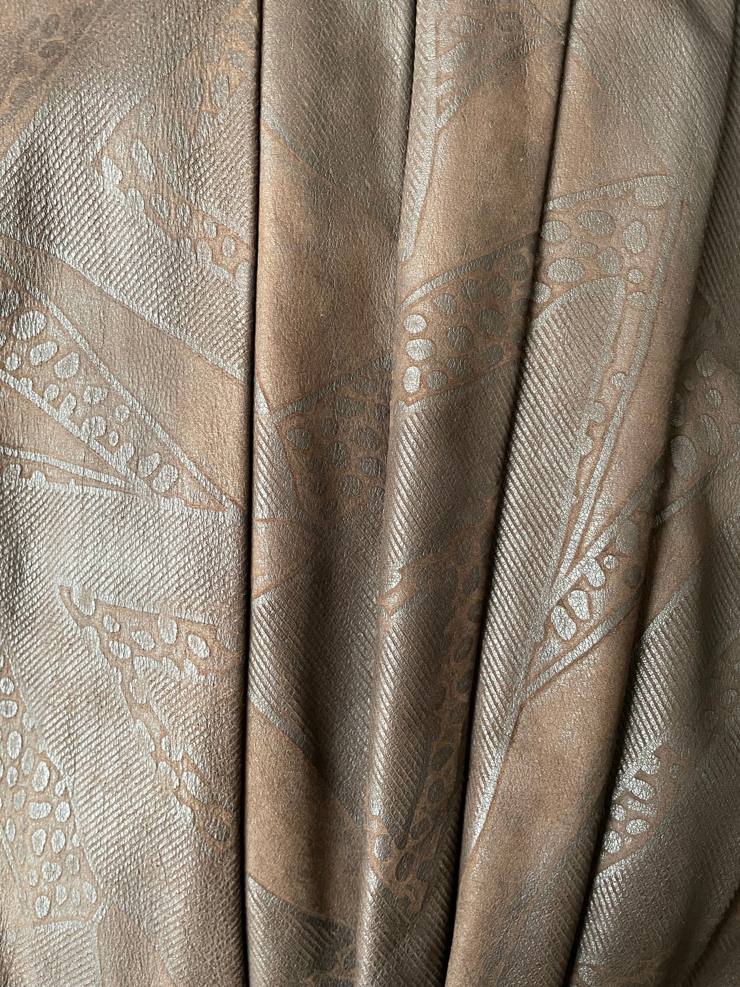 Blouson en cuir marron foncé 42