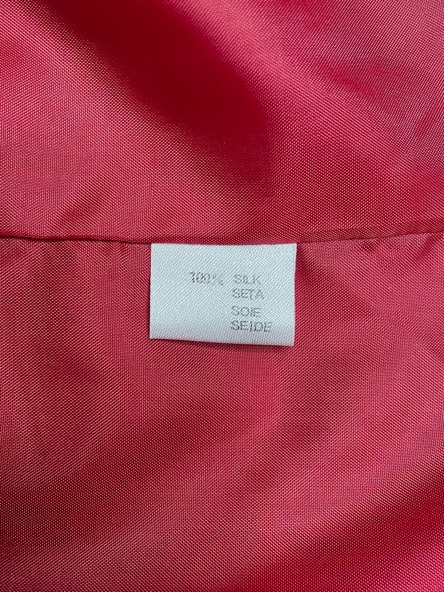 Blouson en soie rouge 46