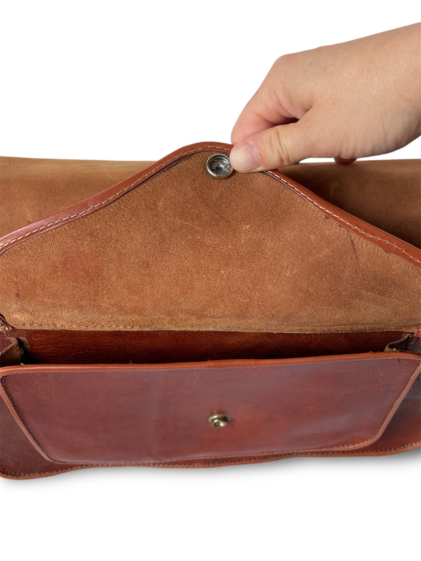 Sacoche bandoulière en cuir camel