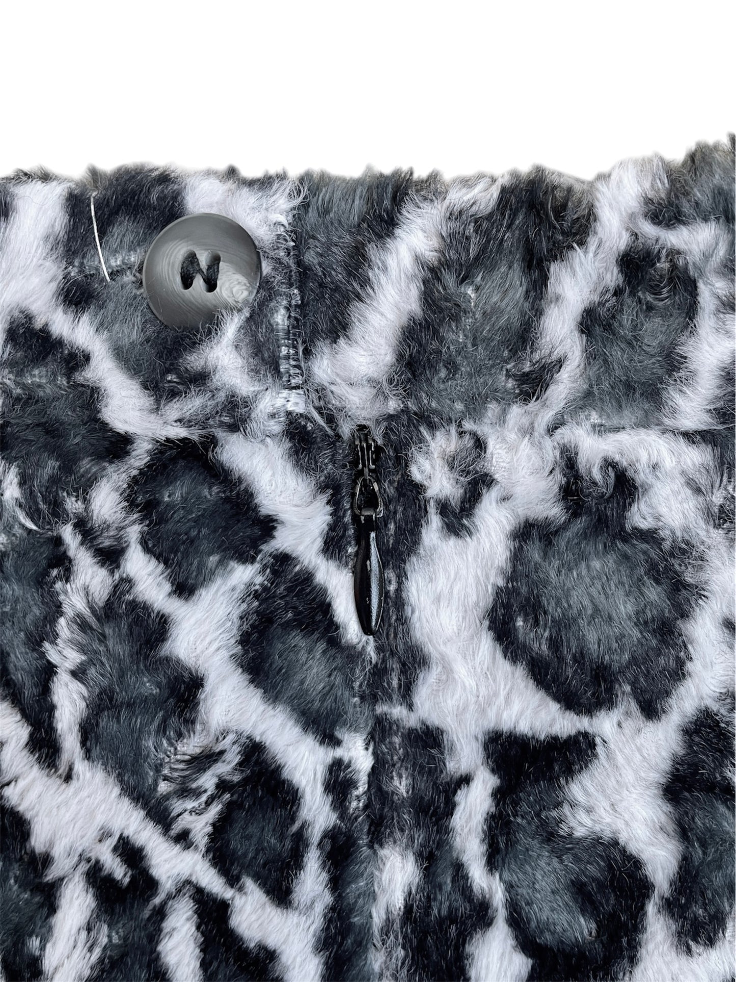 Mini jupe léopard blanc gris et noir 38