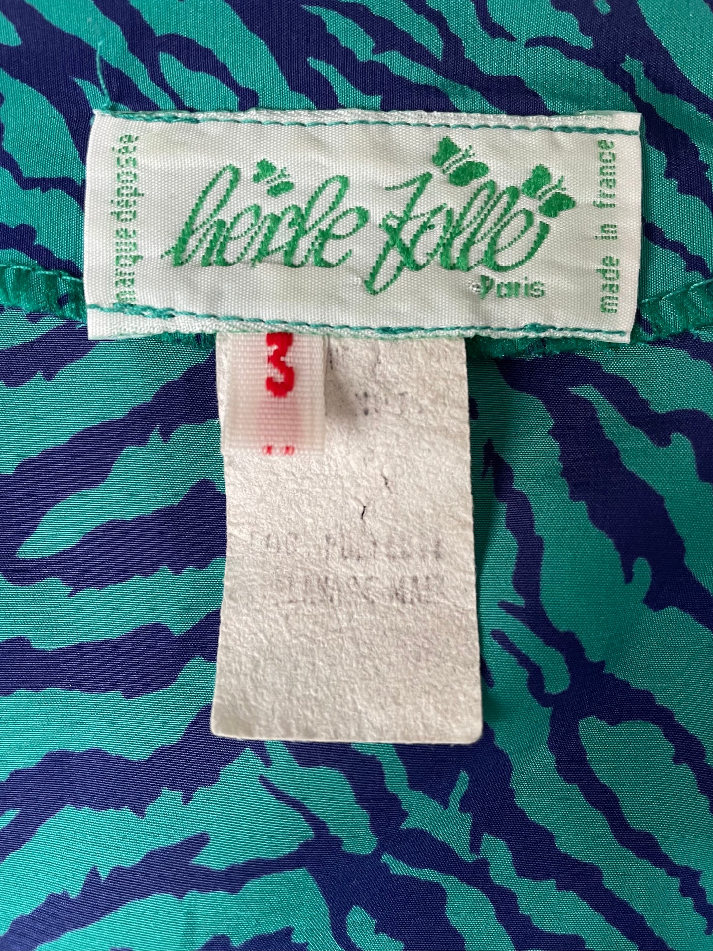 Robe zébrée turquoise et bleu 40