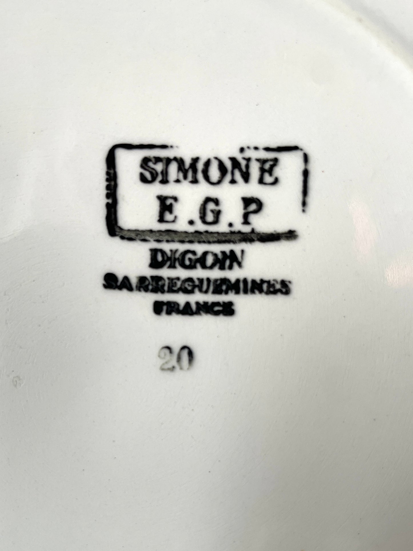 Assiette Simone de Digoin Sarreguemines