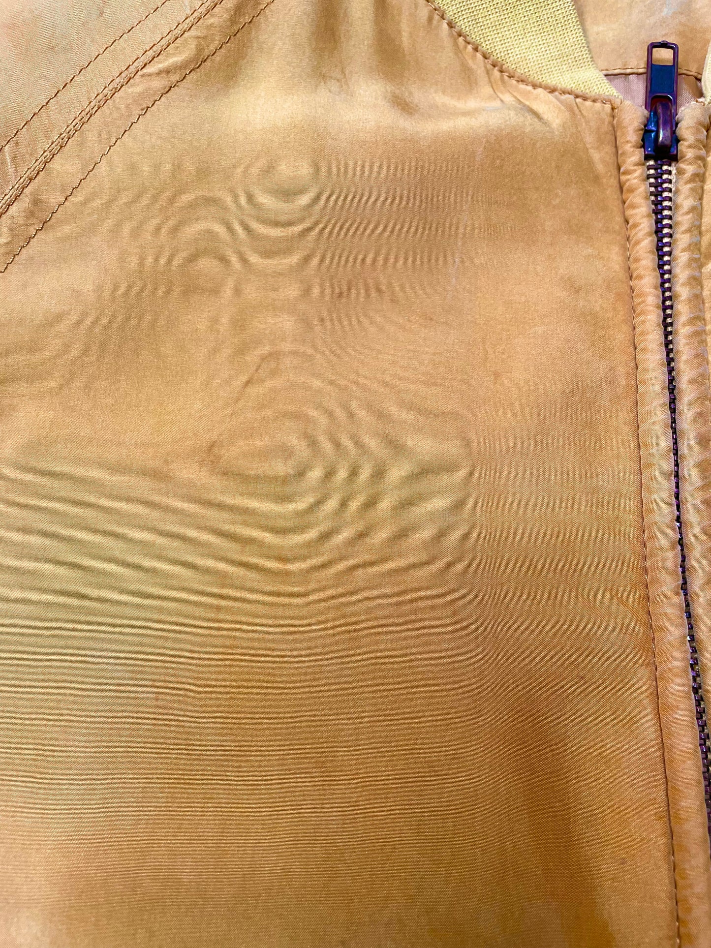 Blouson en soie moutarde 36