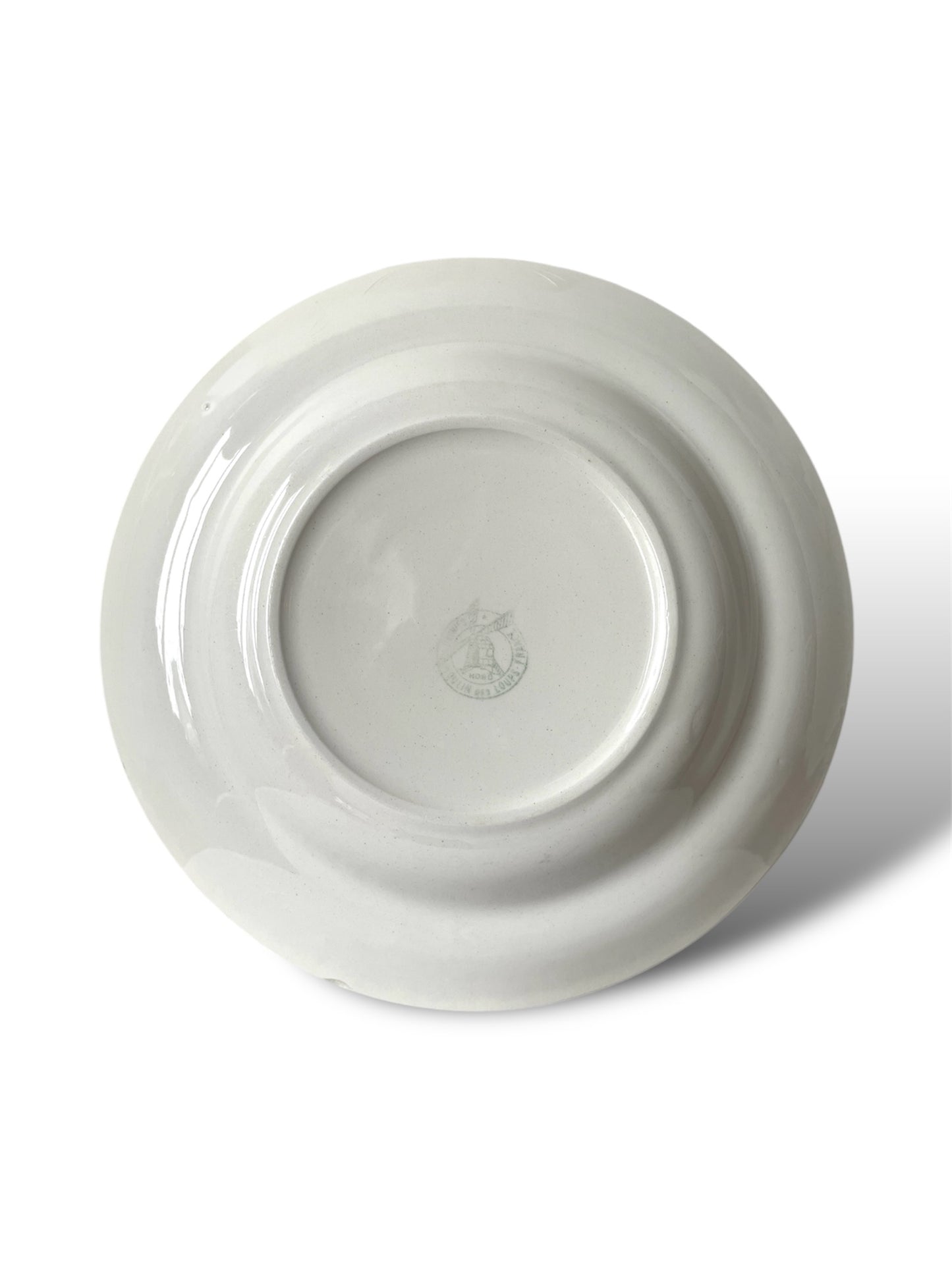Assiette Moulin des Loups vichy jaune et blanc
