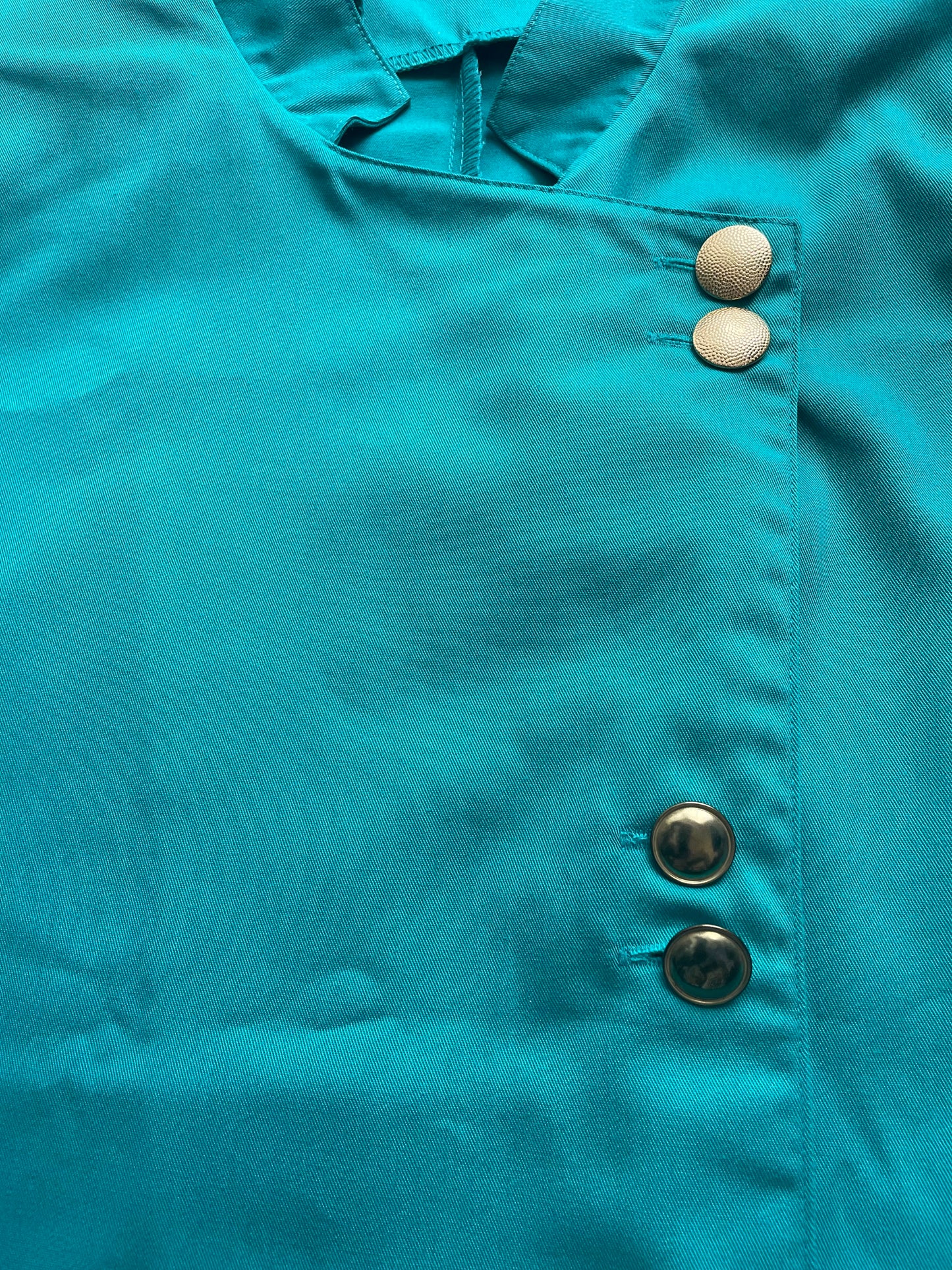 Robe à épaulettes turquoise 40