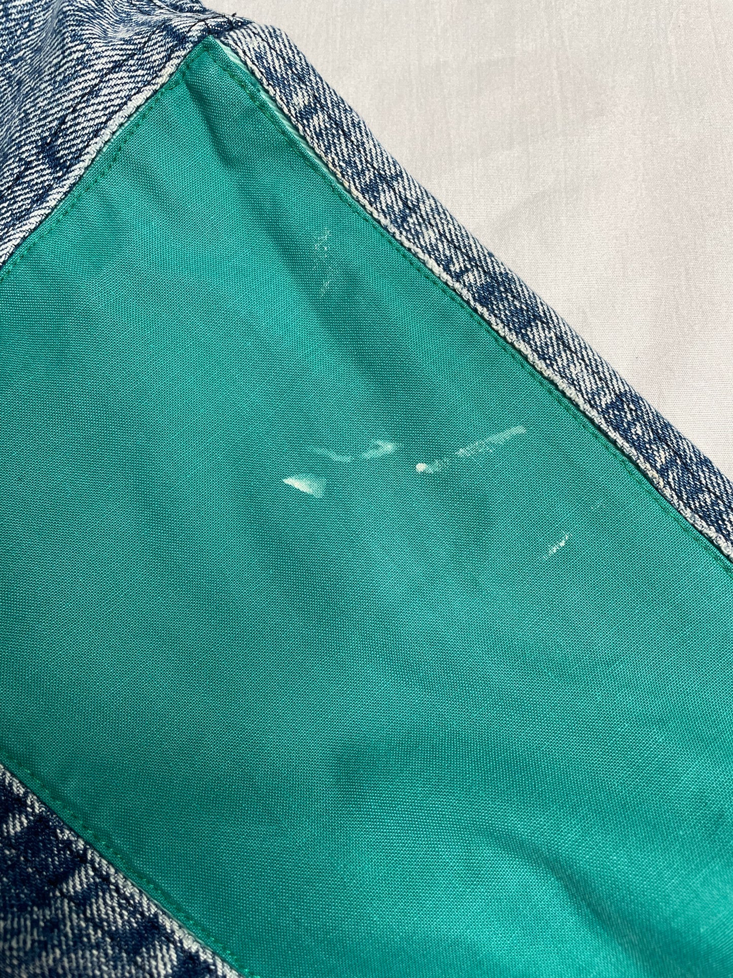 Blouson jean et turquoise 40