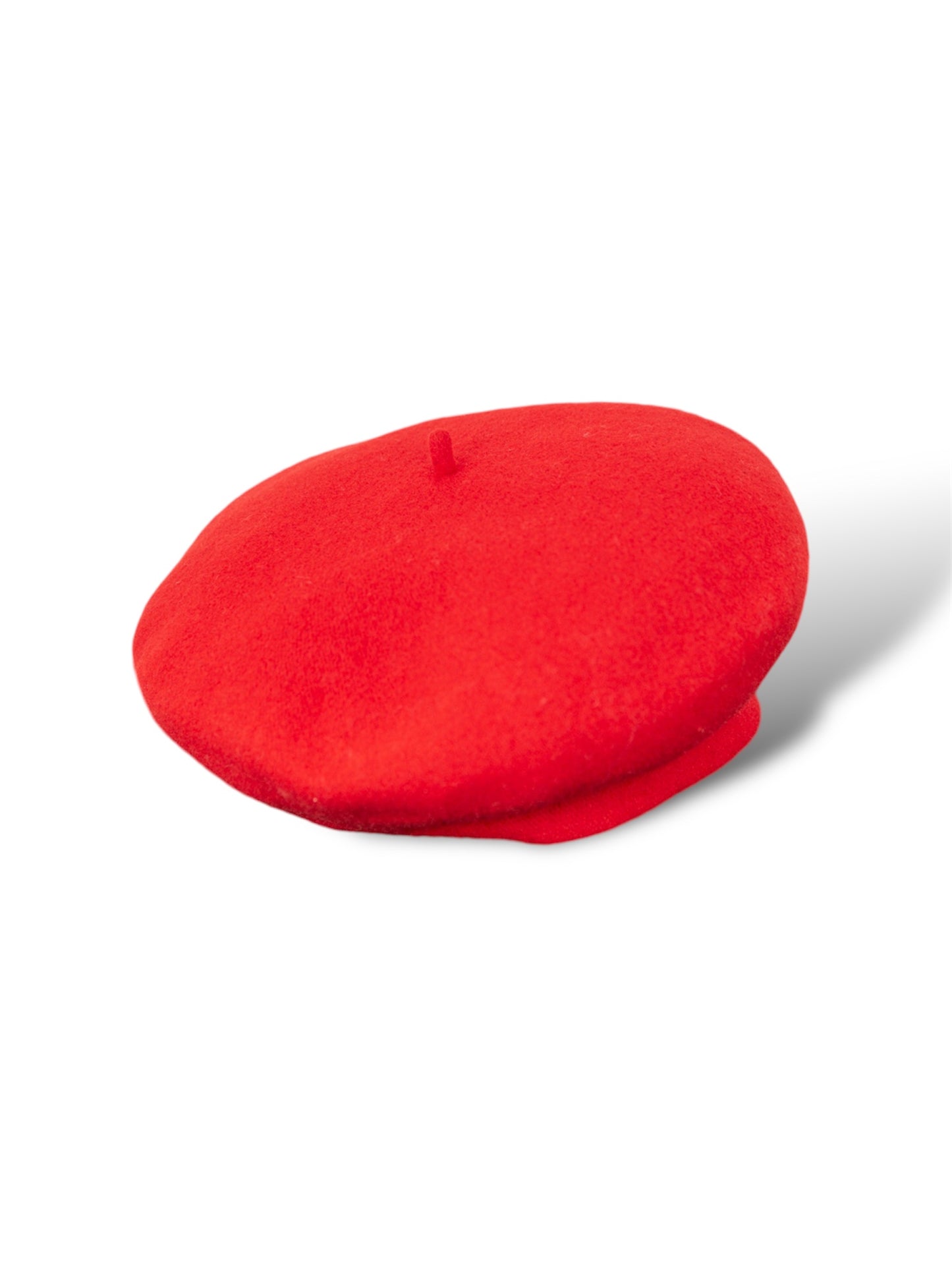 Béret en laine rouge