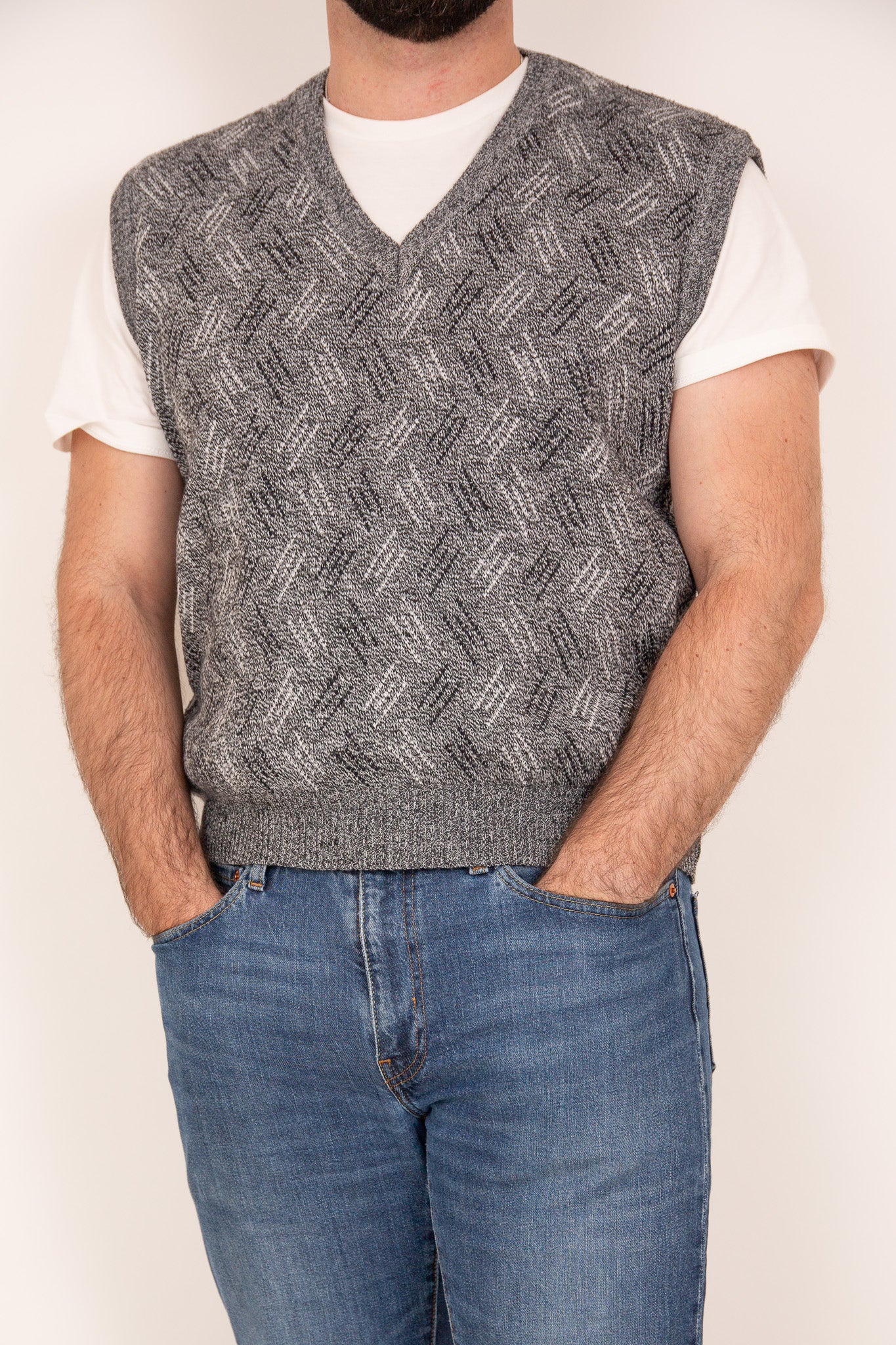 Pull sans manches gris 40