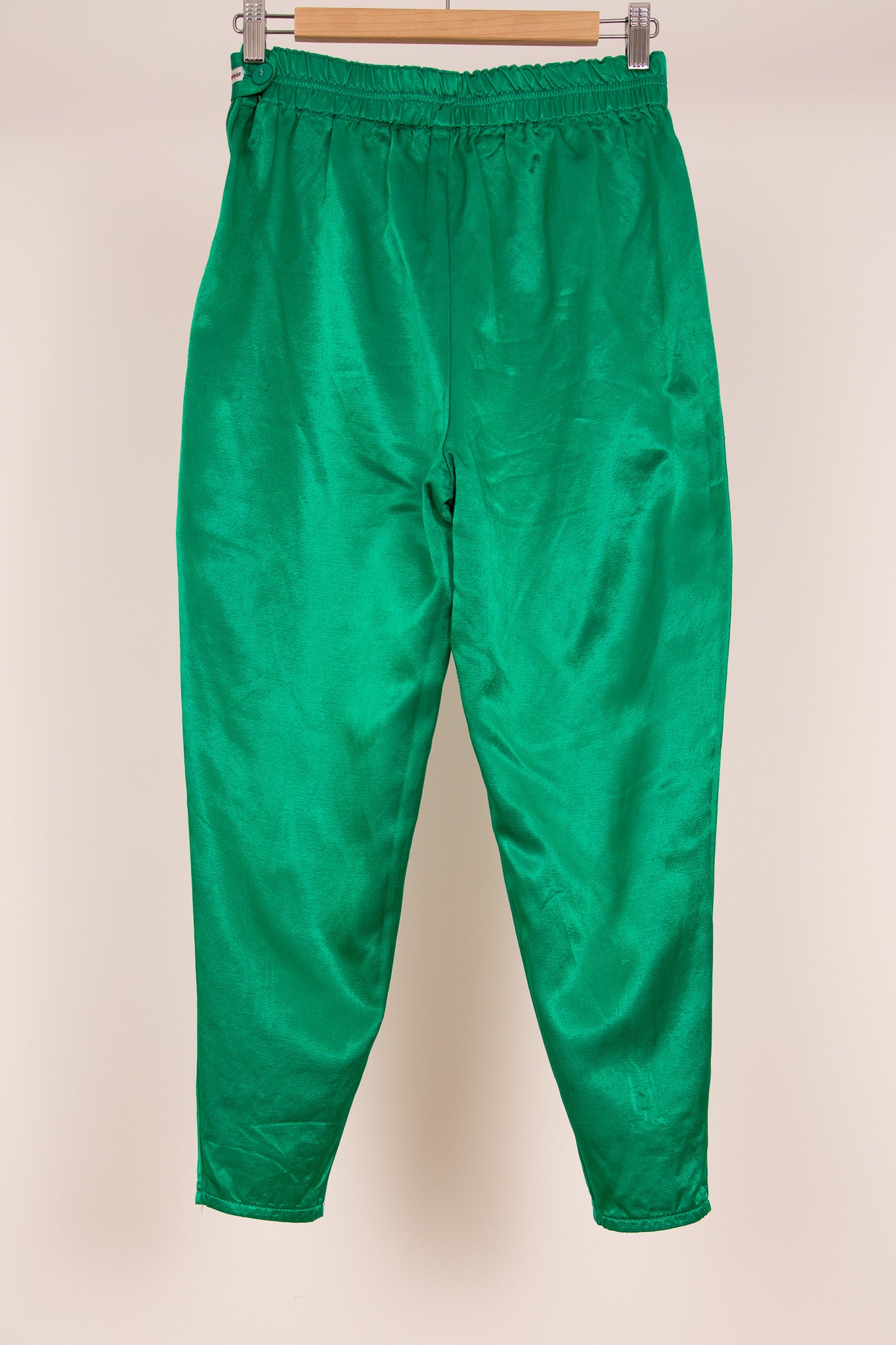 Pantalon satiné vert 38