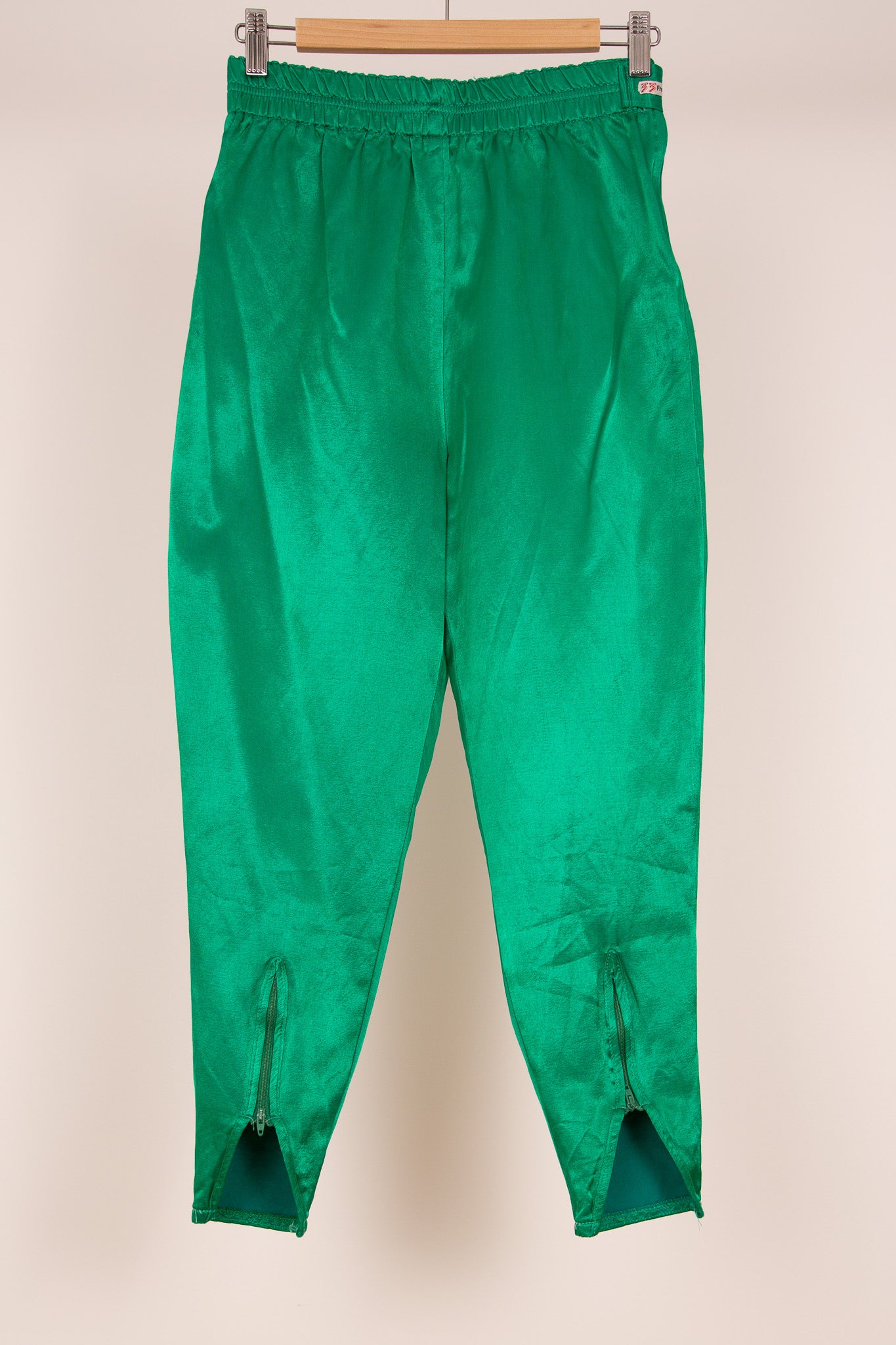 Pantalon satiné vert 38