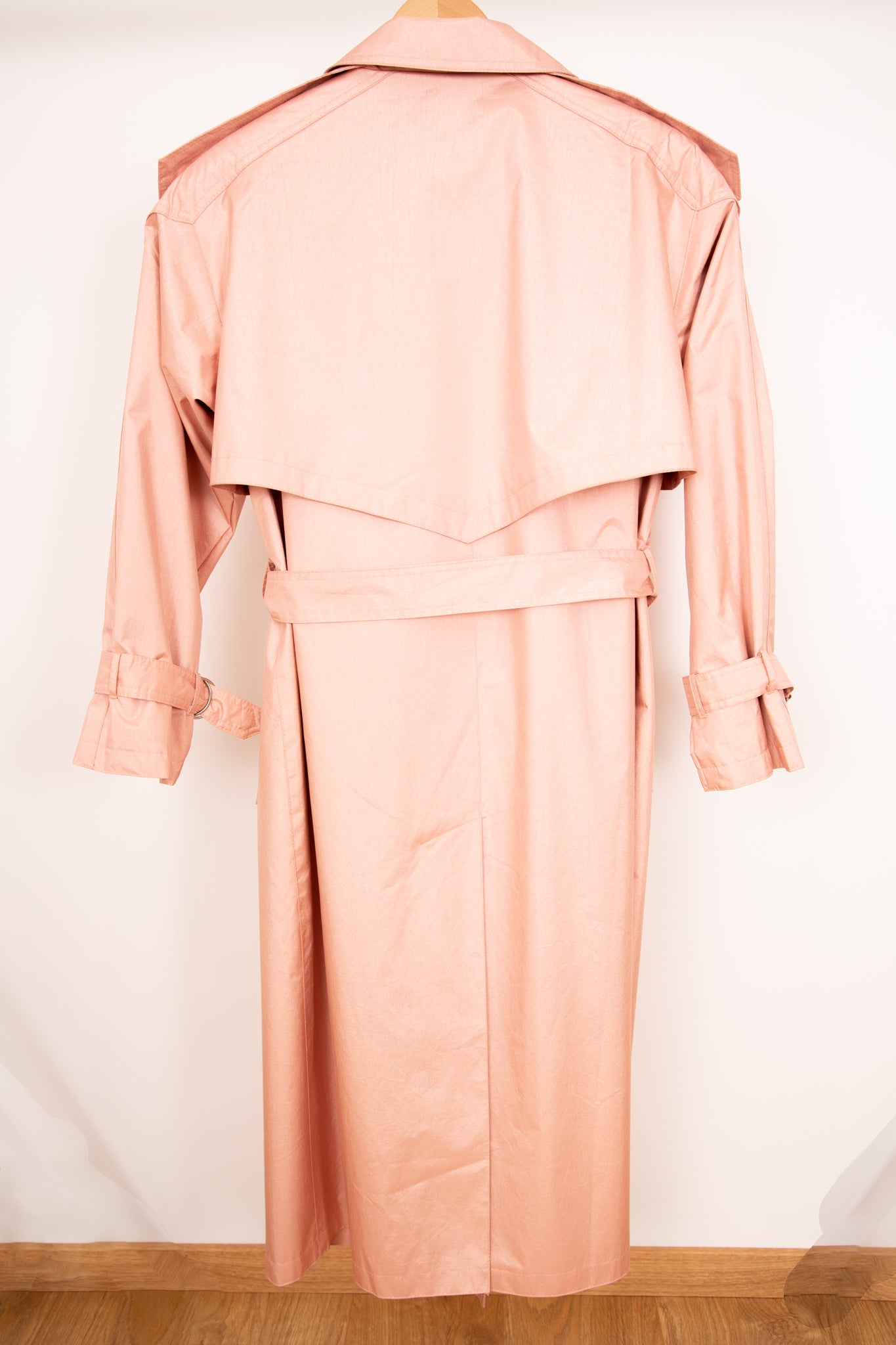Trench-coat rose irisé 42