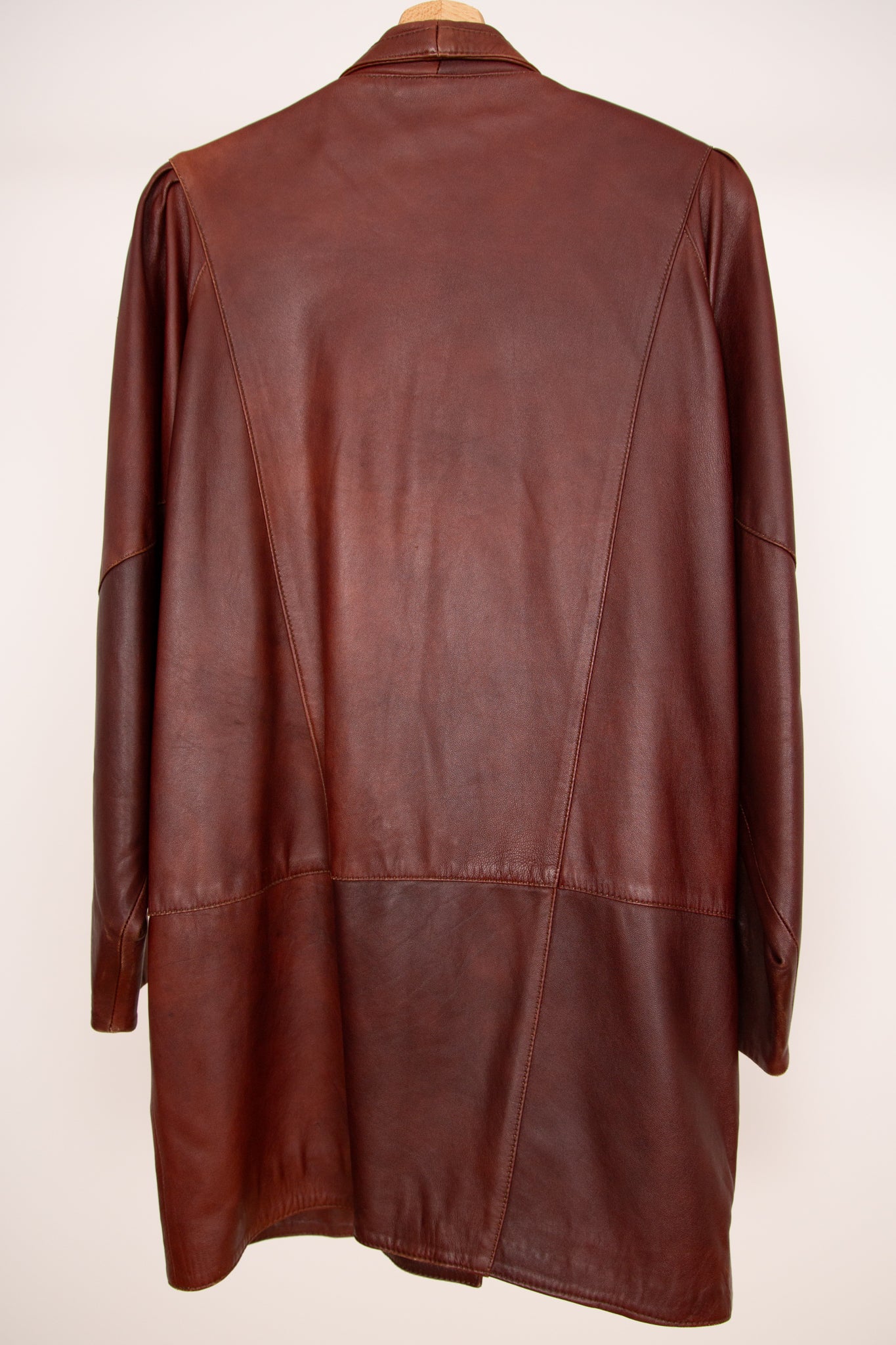 Veste en cuir cognac 40