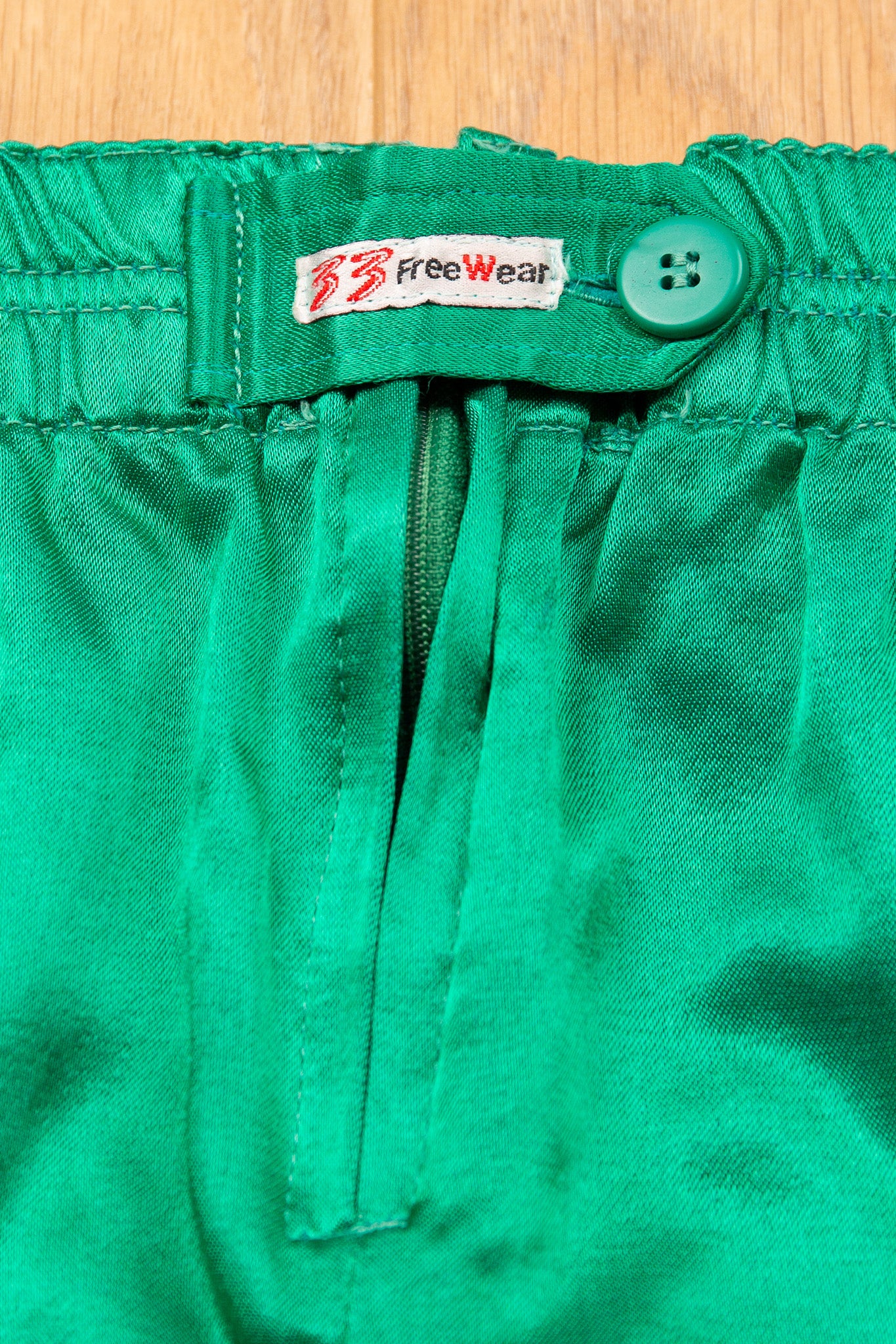 Pantalon satiné vert 38