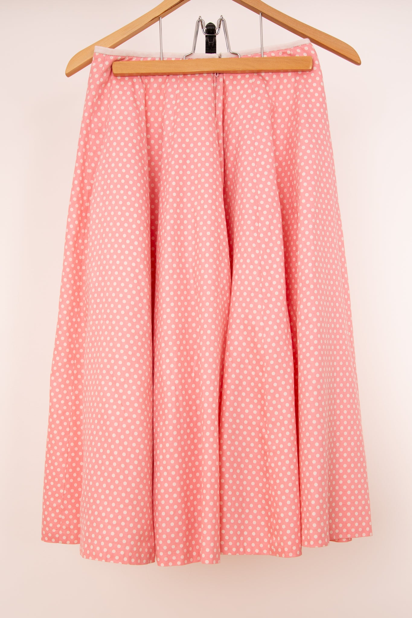 Jupe rose à pois blancs 38