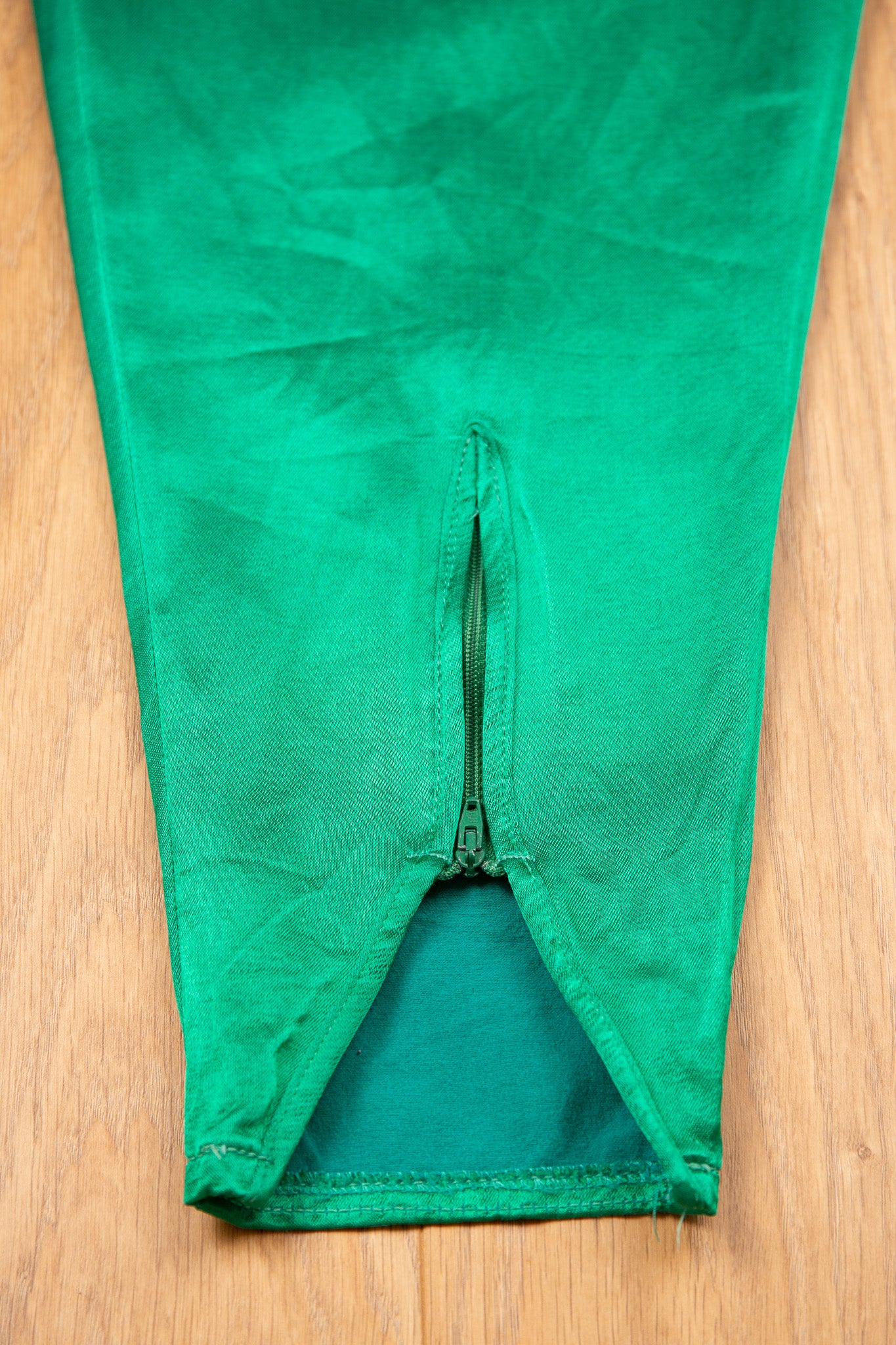 Pantalon satiné vert 38