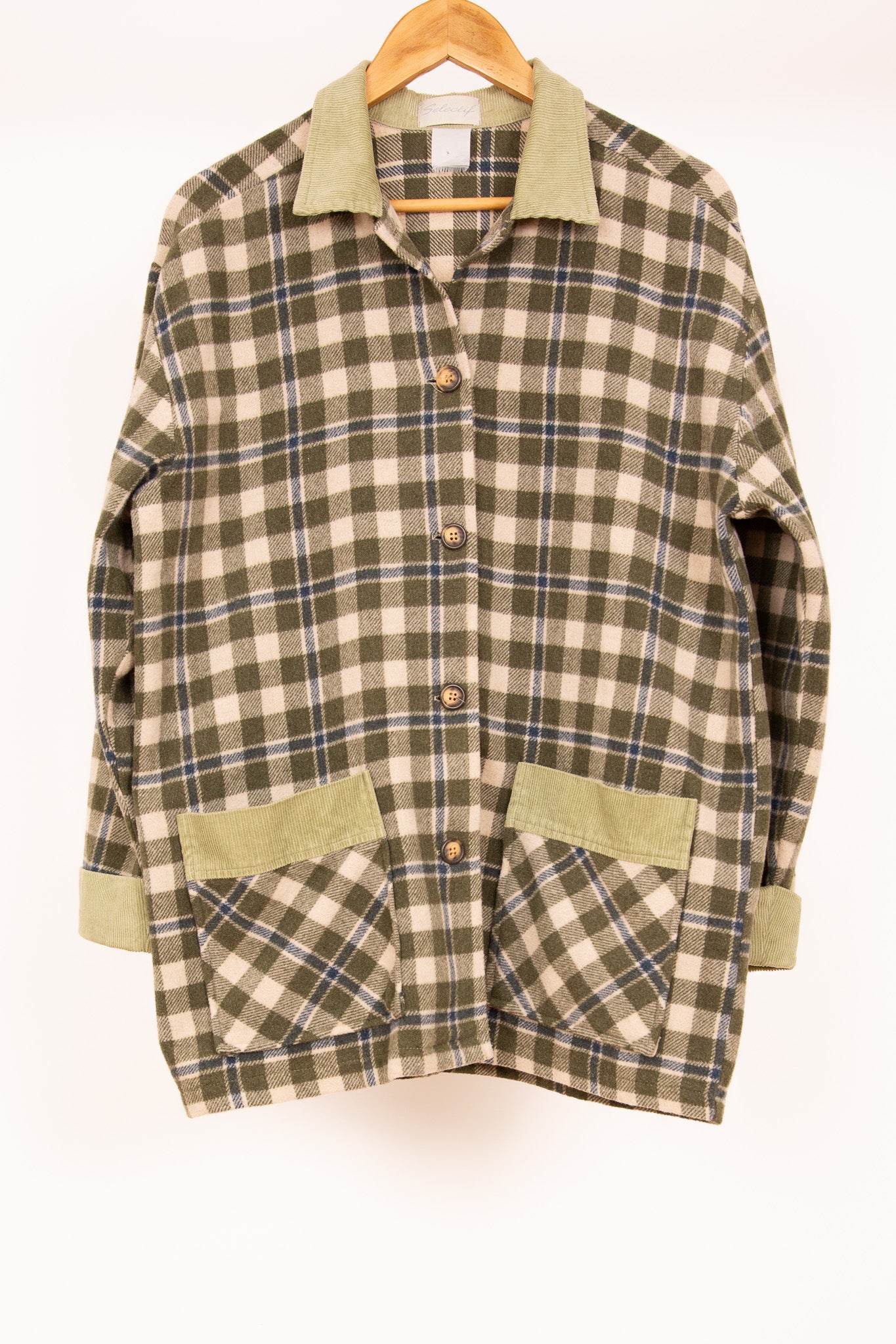 Sur-chemise à carreaux vert 40