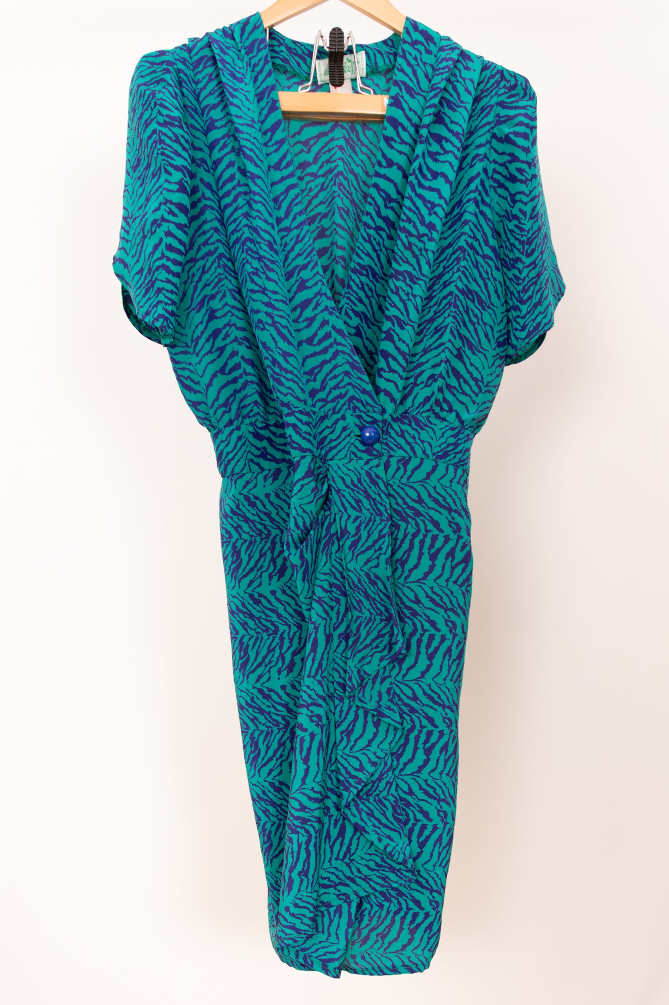 Robe zébrée turquoise et bleu 40
