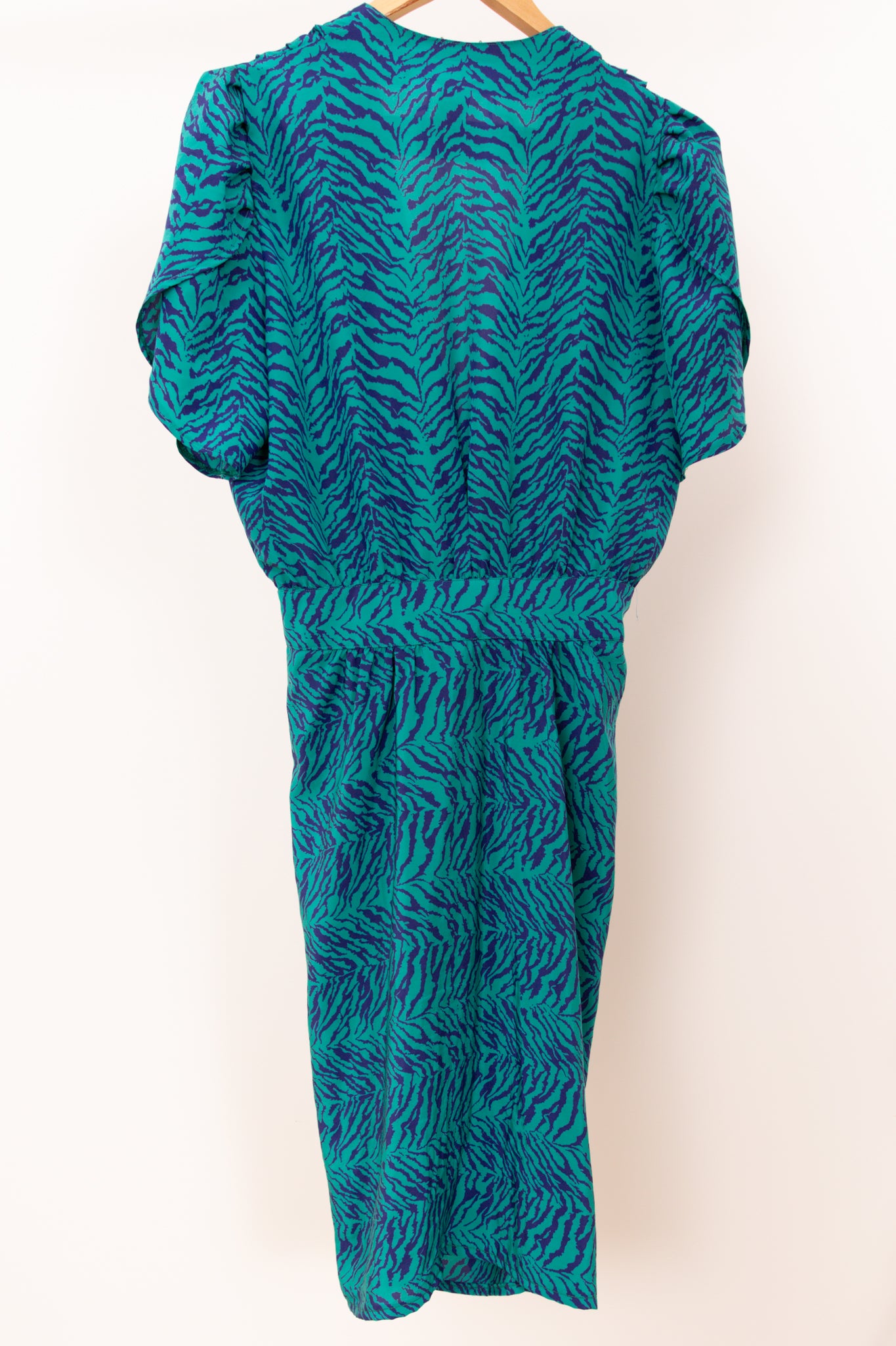 Robe zébrée turquoise et bleu 40