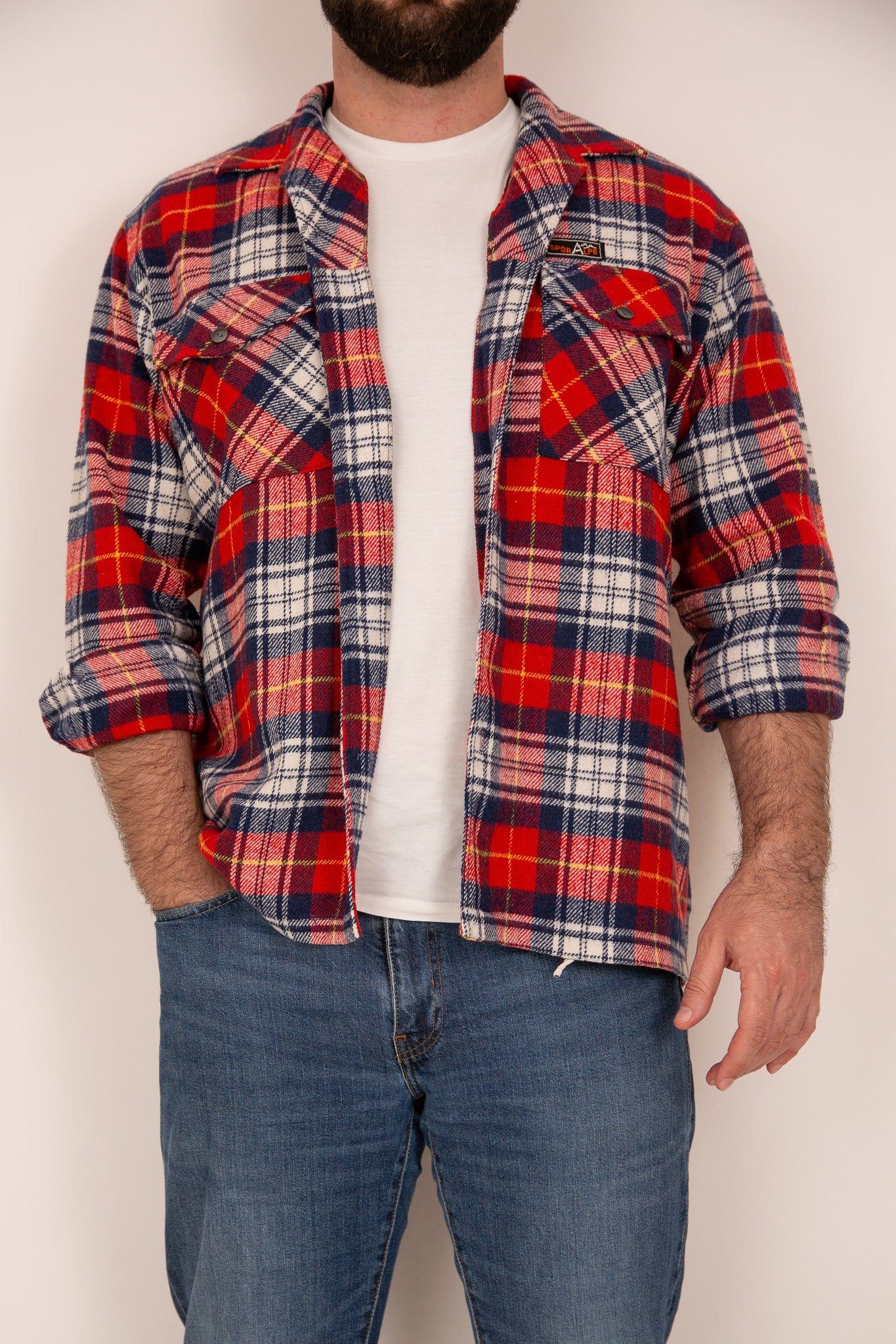 Chemise laine à carreaux 40