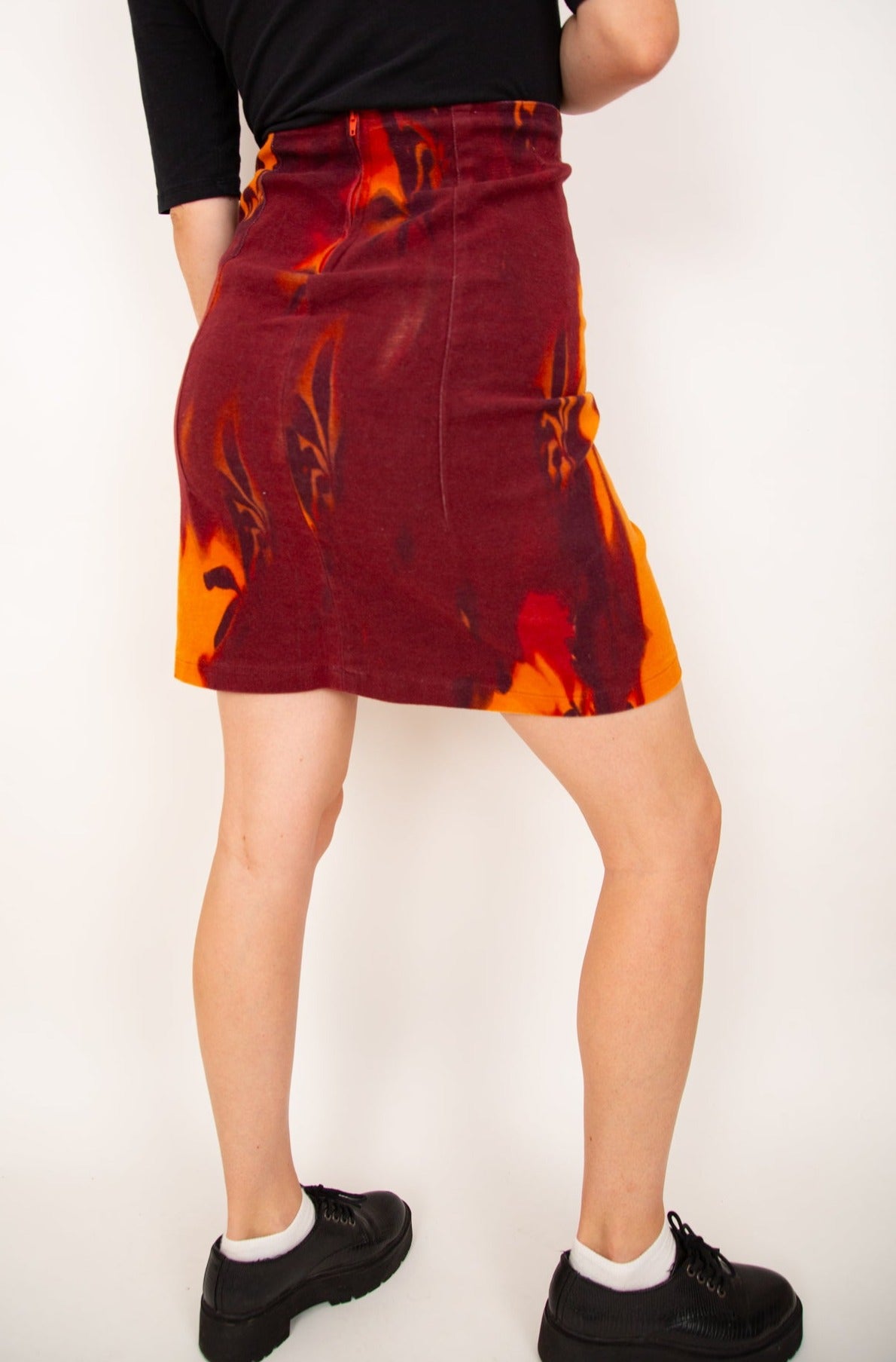 Jupe crayon rouge et orange 36