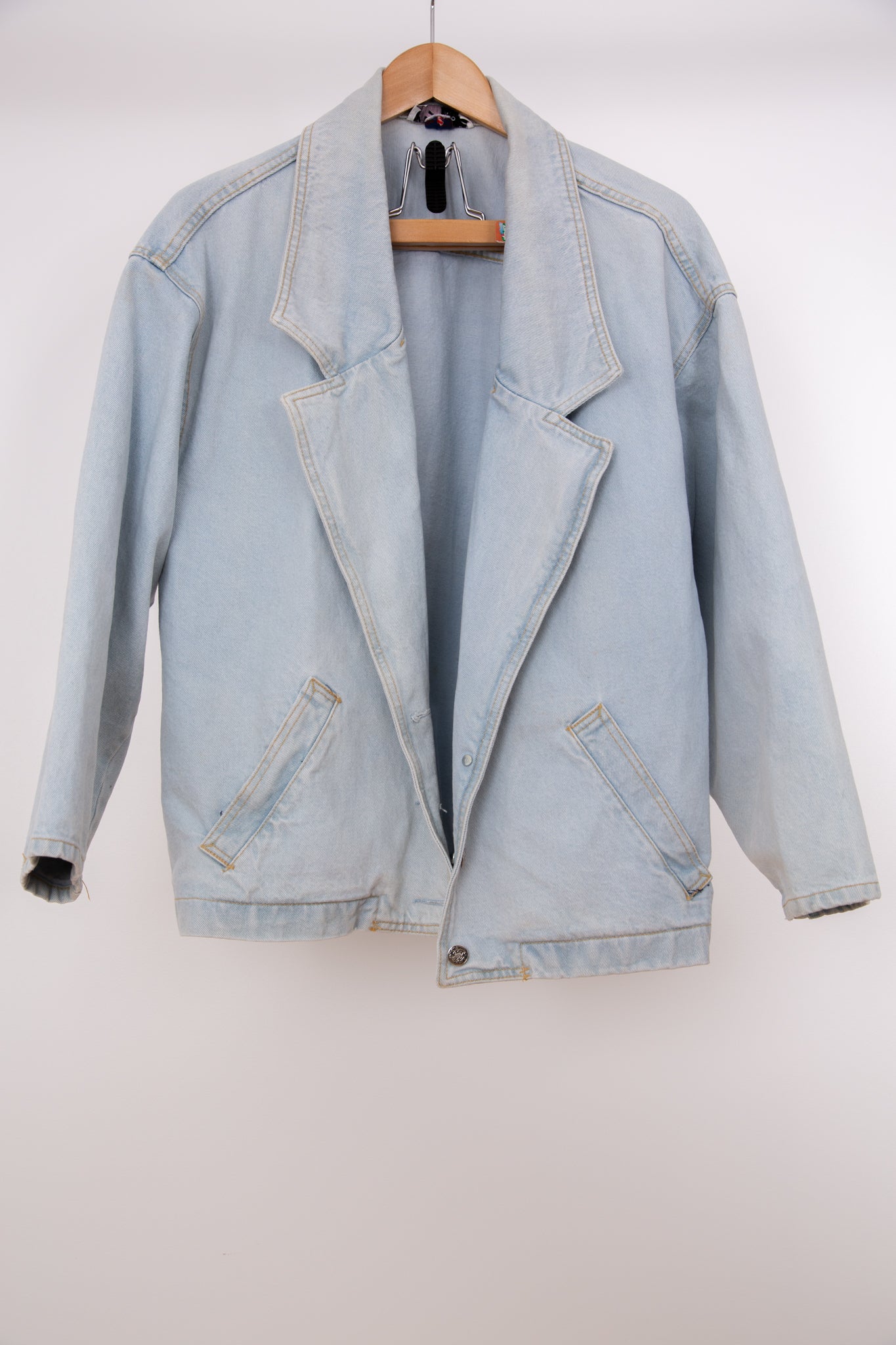Veste-blazer en jean bleu clair 44