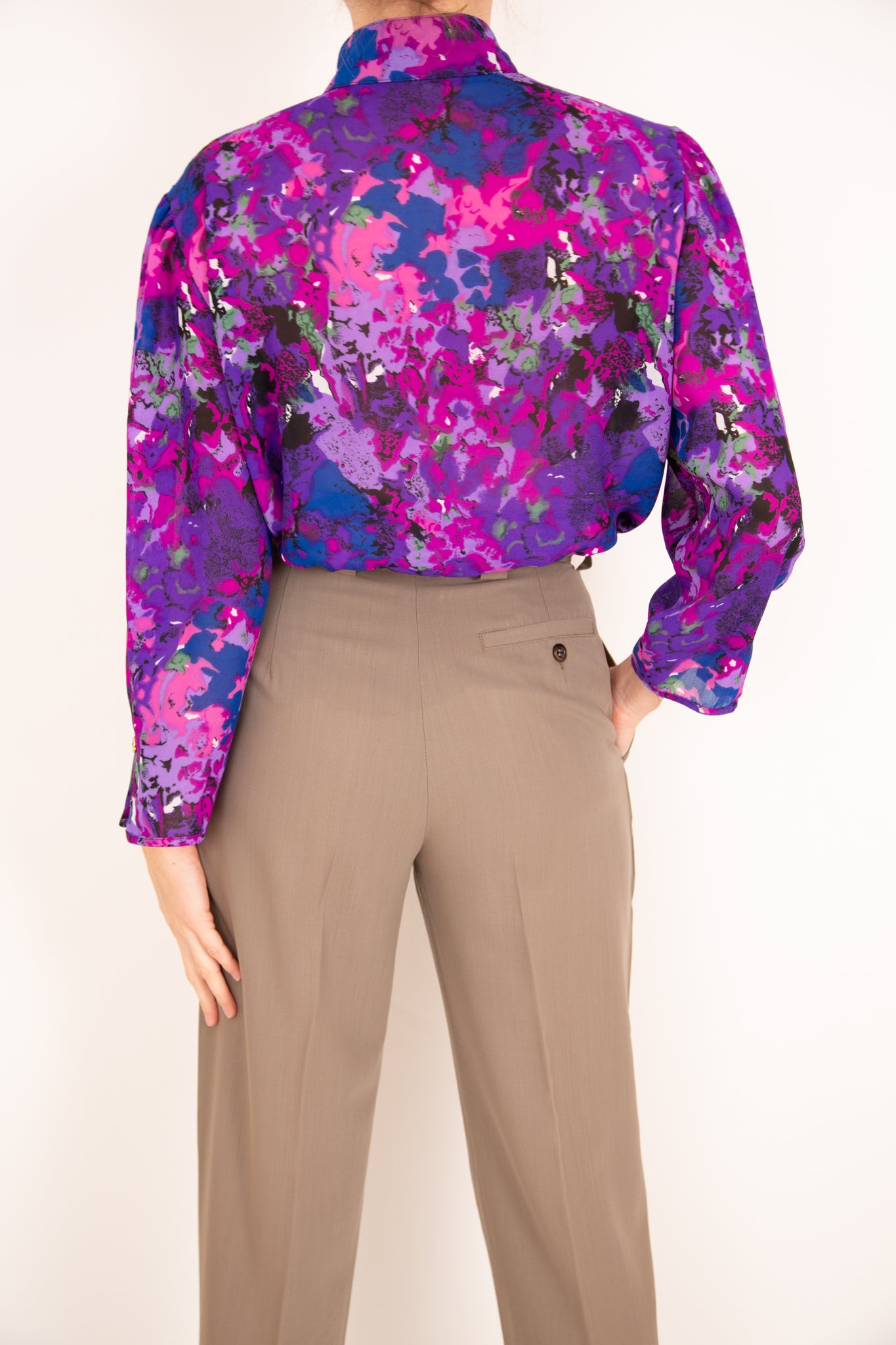 Chemisier à lavallière violet 36